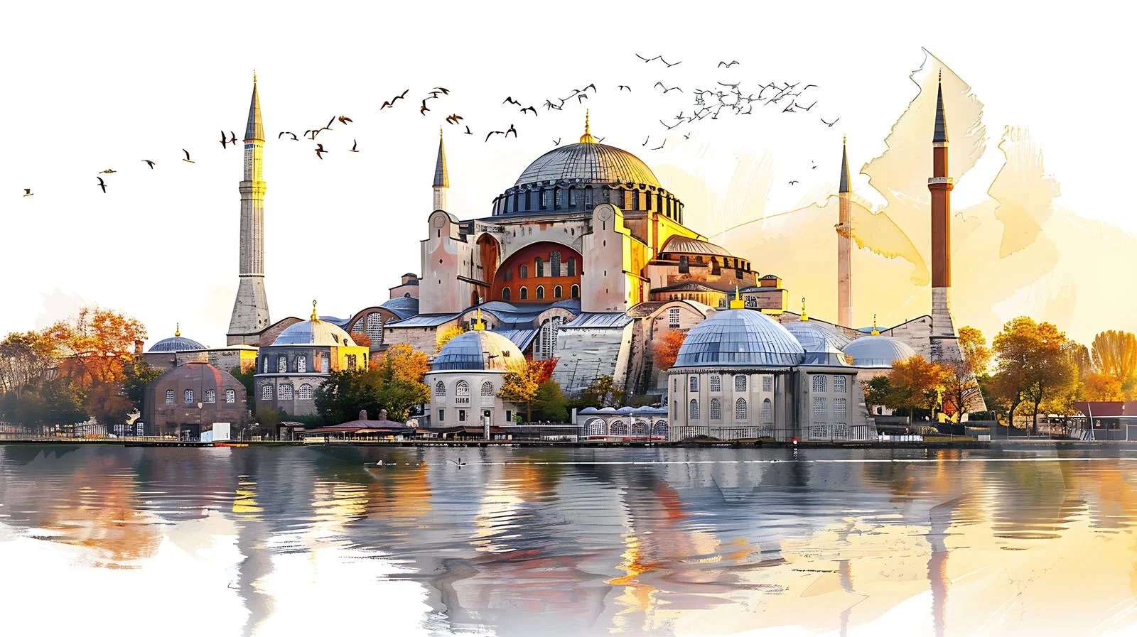 Sunset View Hagia Sophia Mosque Istanbul — free download from Dotvec