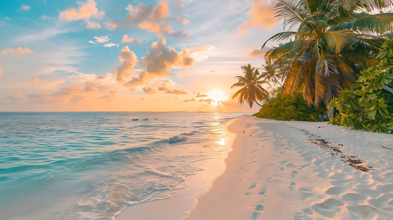Luxury Tropical Sunset Beach View — free download from Dotvec