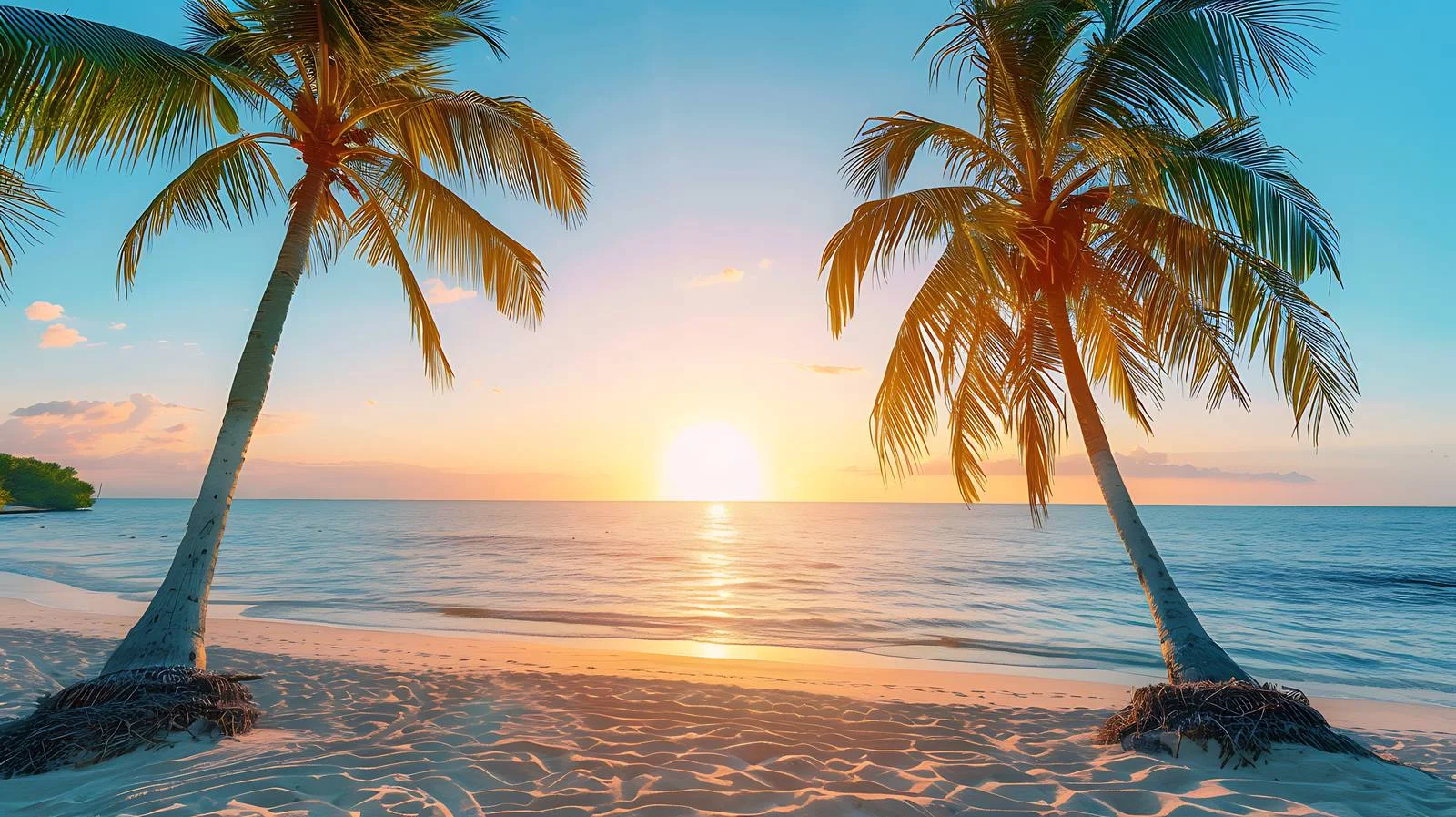 Luxury Tropical Sunset Beach View — free download from Dotvec
