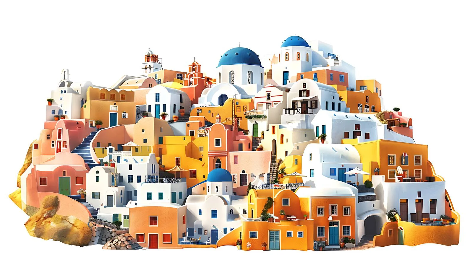 Scenic Oia Town View in Santorini – free greece image from Dotvec