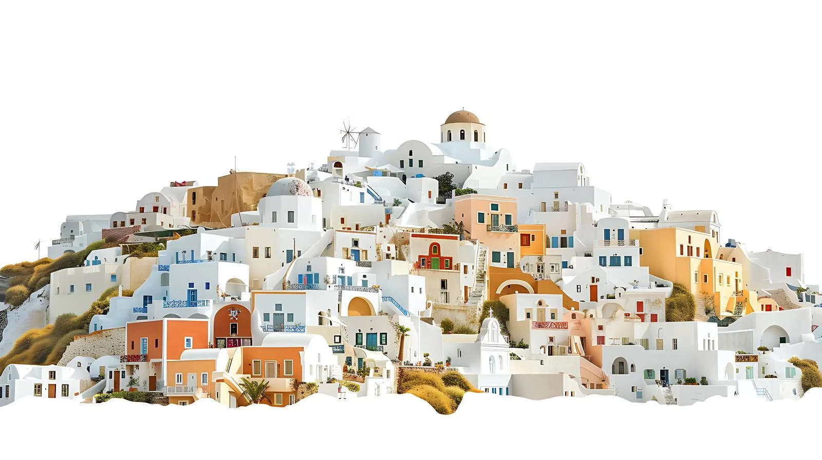 Scenic Oia Town in Santorini — free download from Dotvec