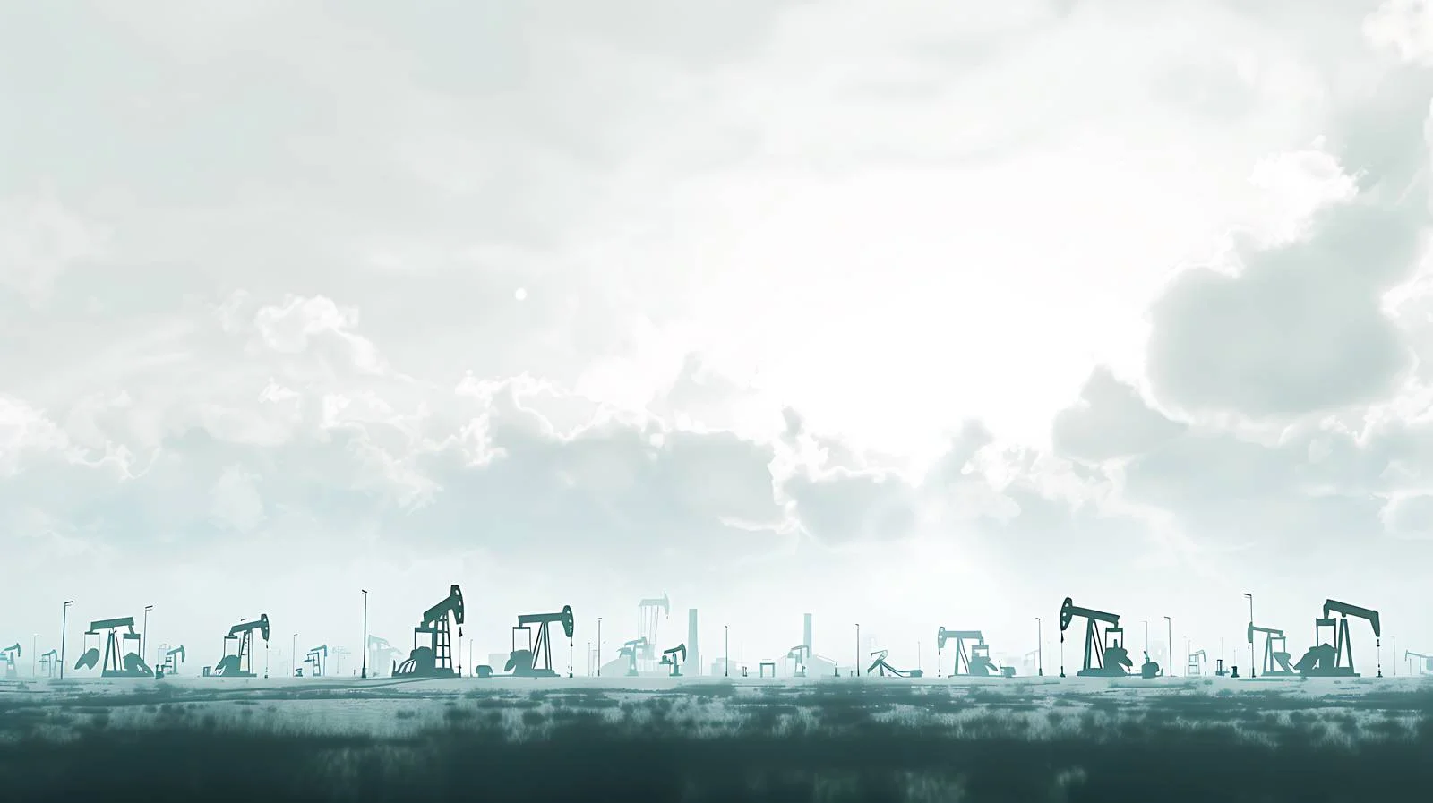 Oil Field Landscape with Overcast Sky — free download from Dotvec