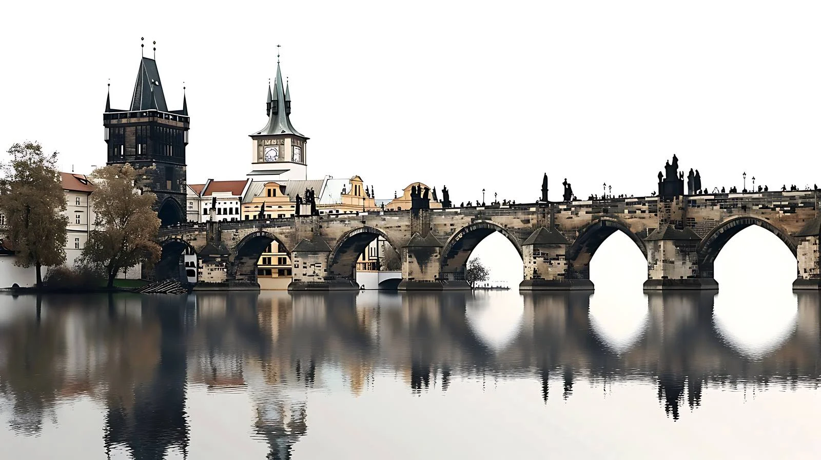 Iconic Charles Bridge in Prague — free download from Dotvec