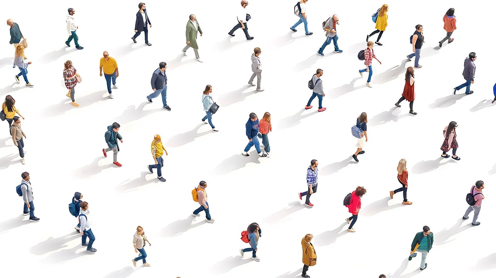 Bird's Eye Urban Crowd Overview — free download from Dotvec