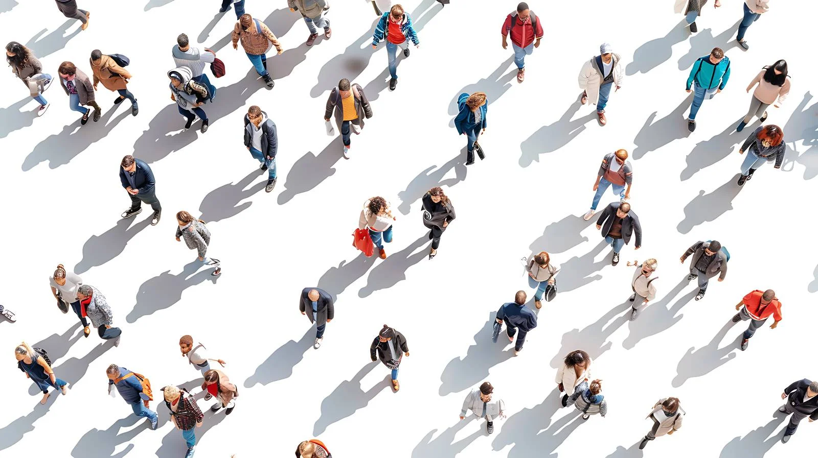 Bird's Eye View of Urban Crowd — free download from Dotvec