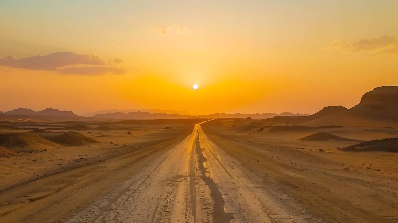 Sunset Road View in Egypt — free download from Dotvec