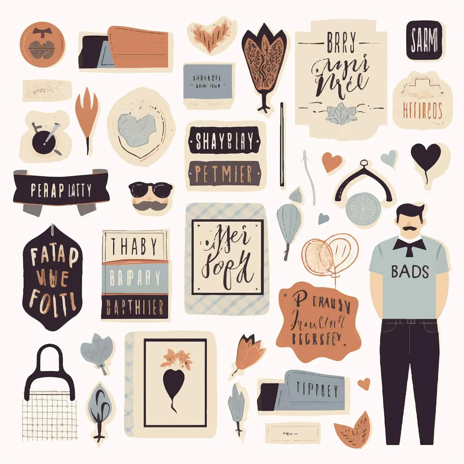 Vintage Father's Day Card Templates Collection — free download from Dotvec