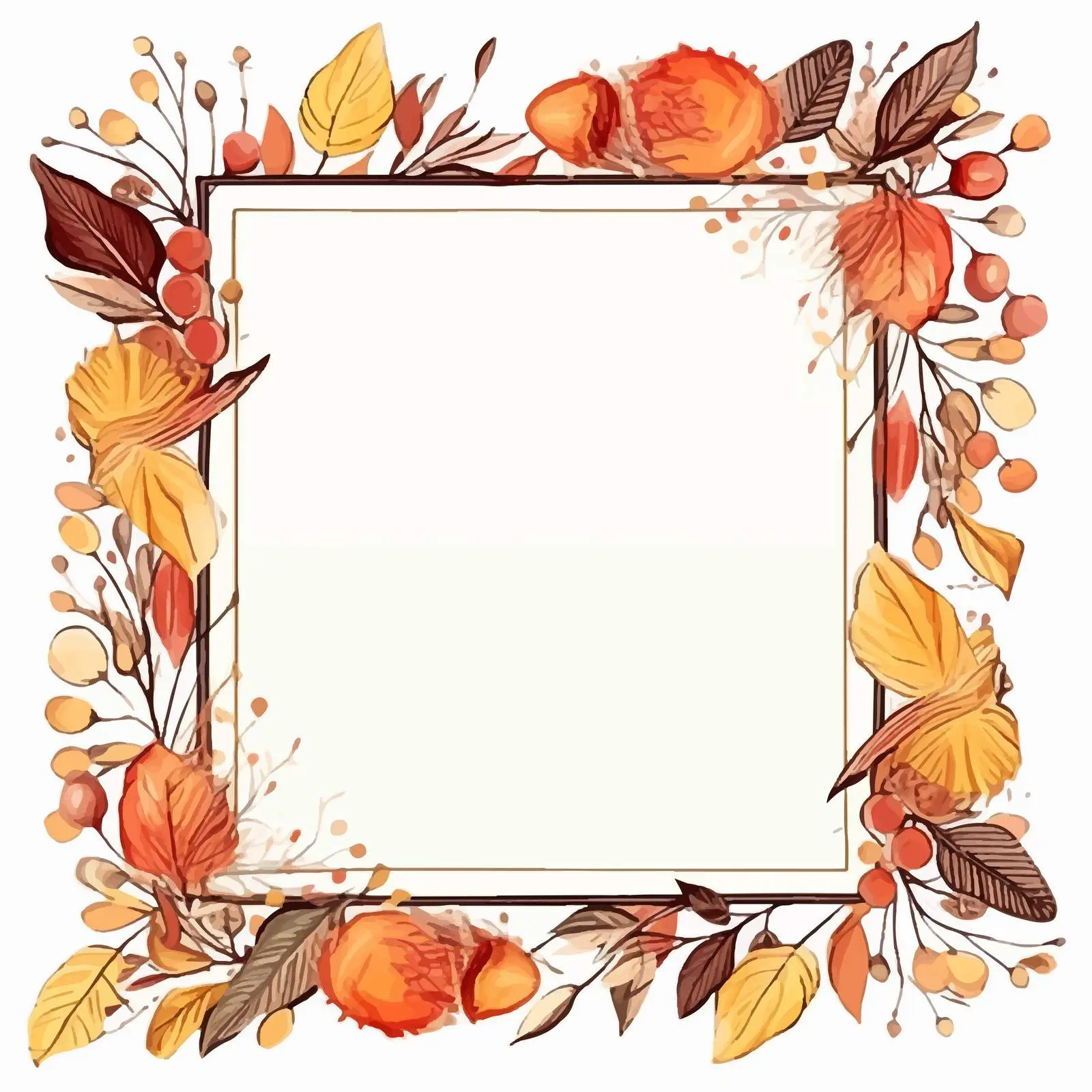 Autumn Colors Vintage Scrapbooking Framework — free download from Dotvec