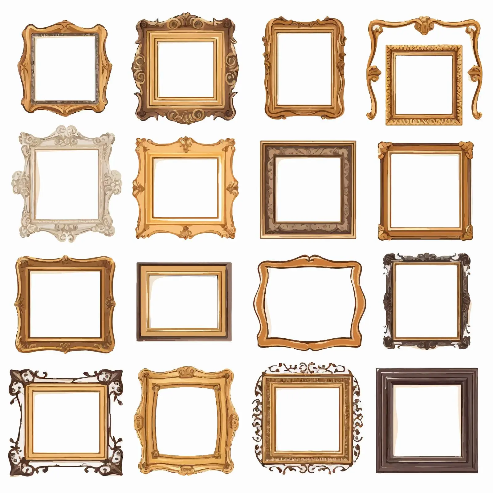 Vintage Clip Art Frameworks and Designs — free download from Dotvec