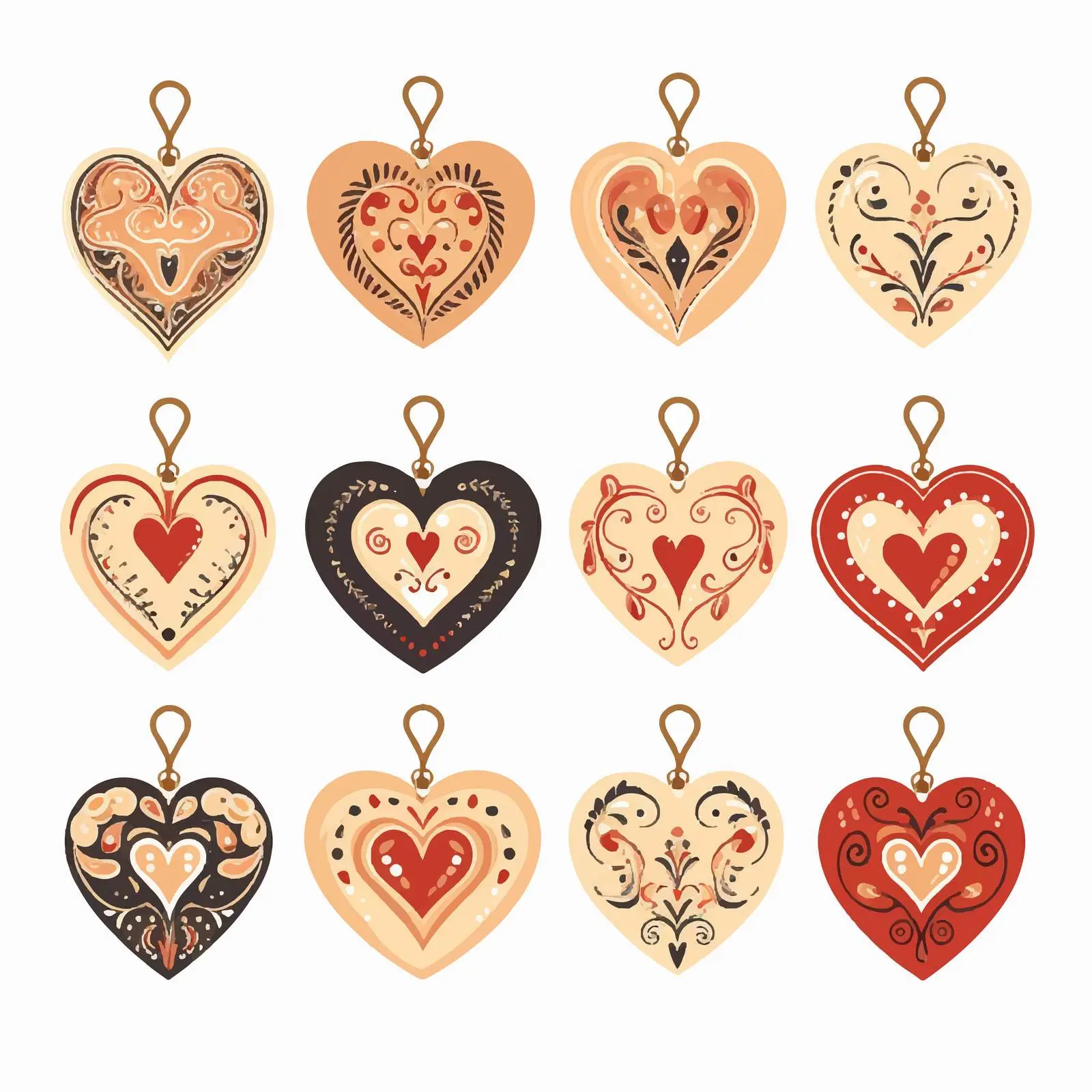 Vintage Ornamented Heart Vector Design — free download from Dotvec