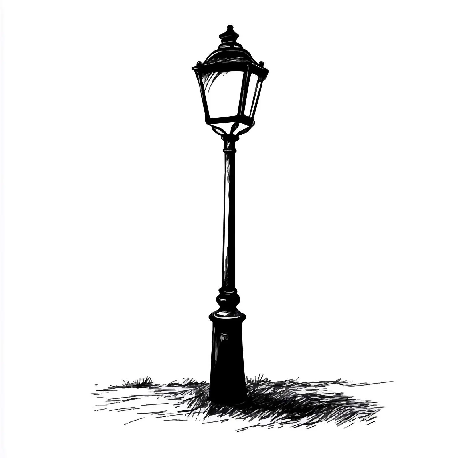 Vintage Cartoon Lamppost Vector Illustration — free download from Dotvec