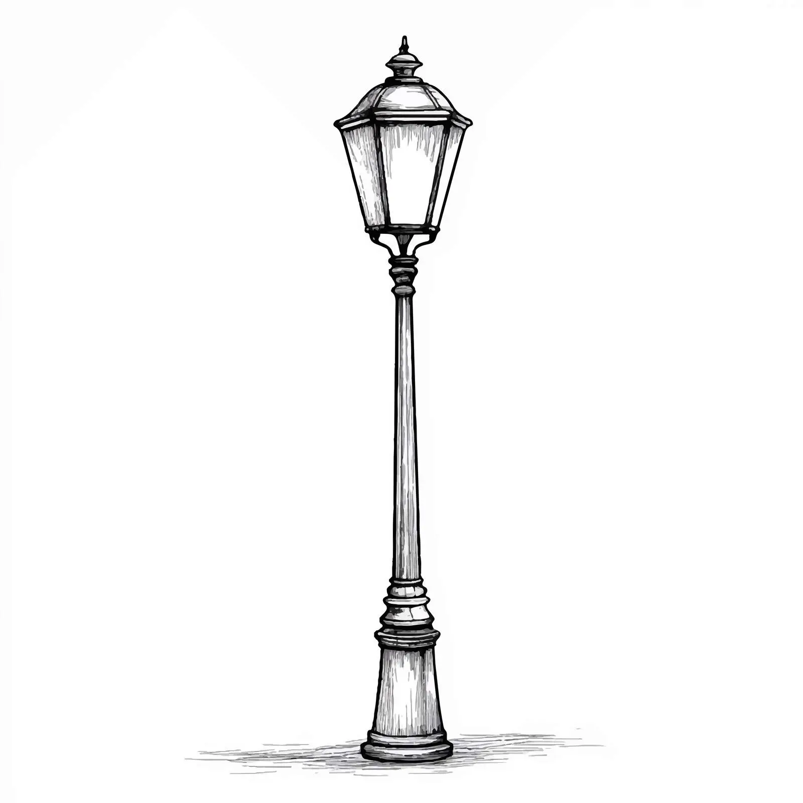 Vintage Lamppost Cartoon Vector Illustration — free download from Dotvec