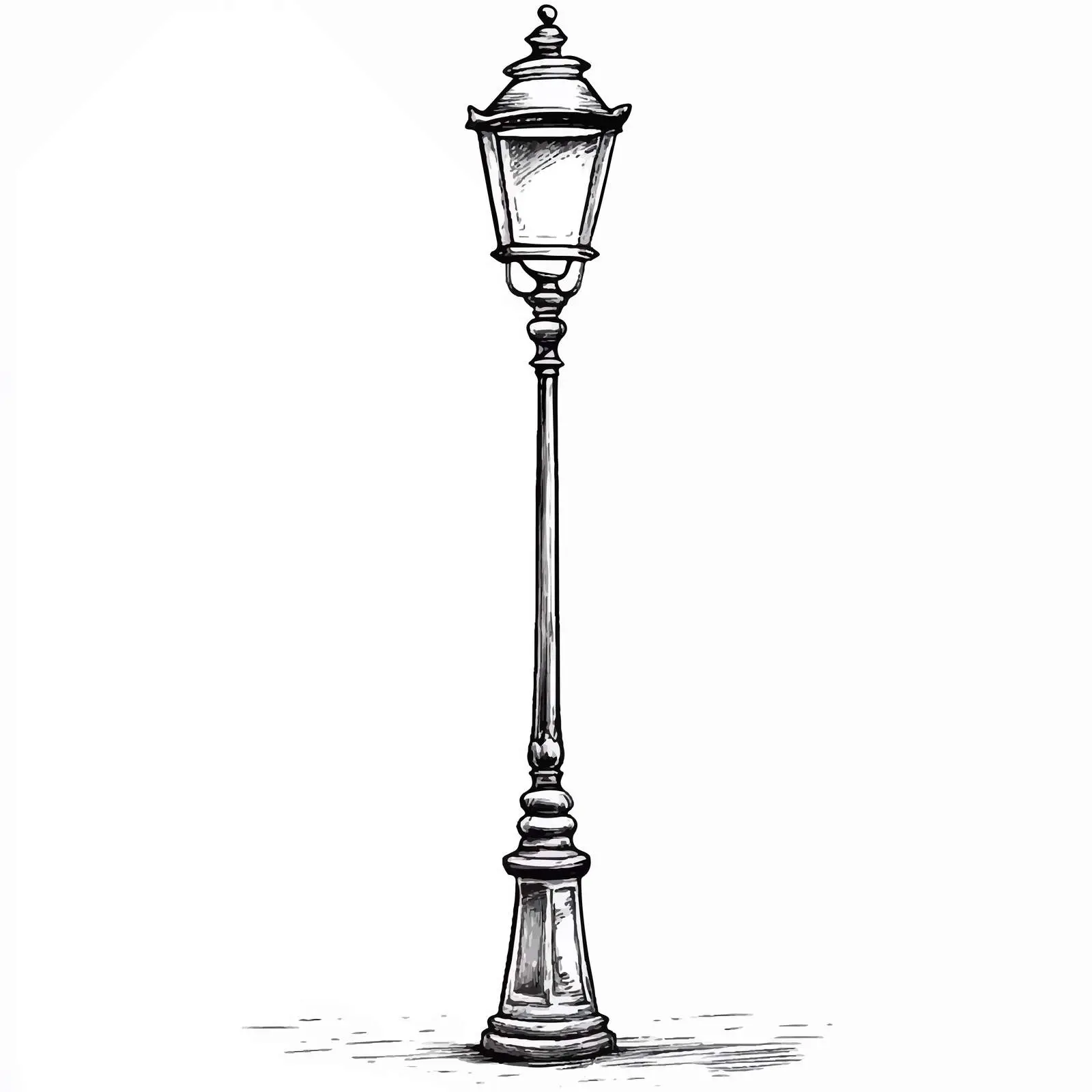 Vintage Cartoon Lamppost Vector Illustration — free download from Dotvec