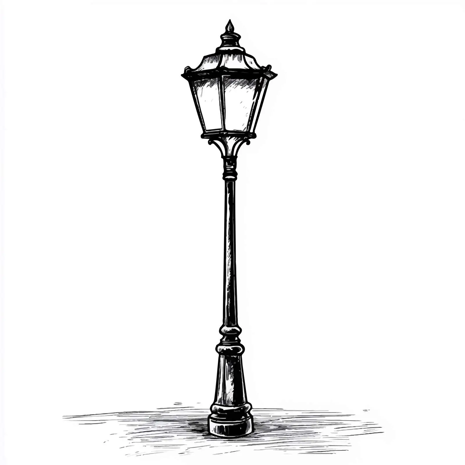 Vintage Cartoon Lamppost Vector Illustration — free download from Dotvec
