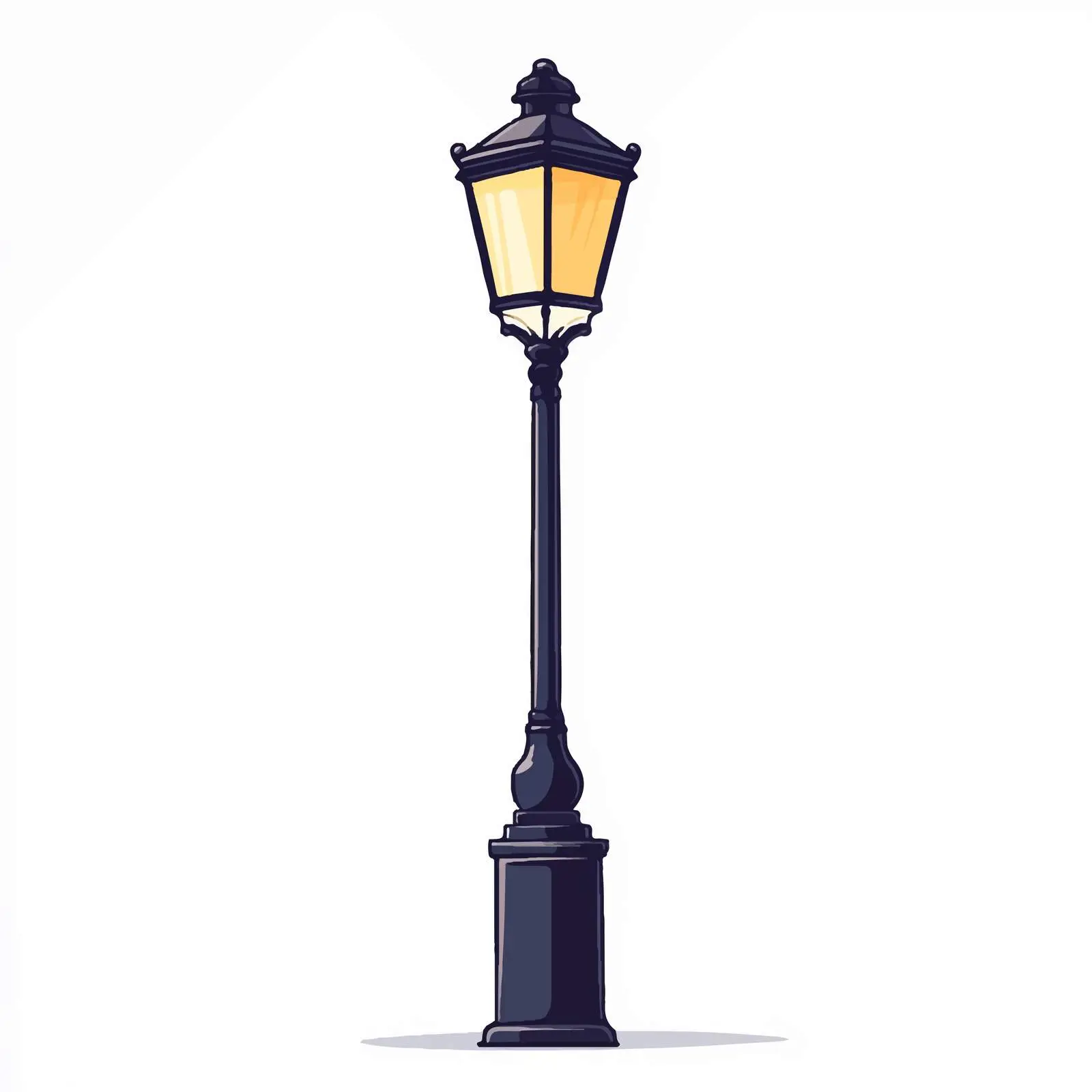 Vintage Cartoon Lamppost Vector Illustration — free download from Dotvec