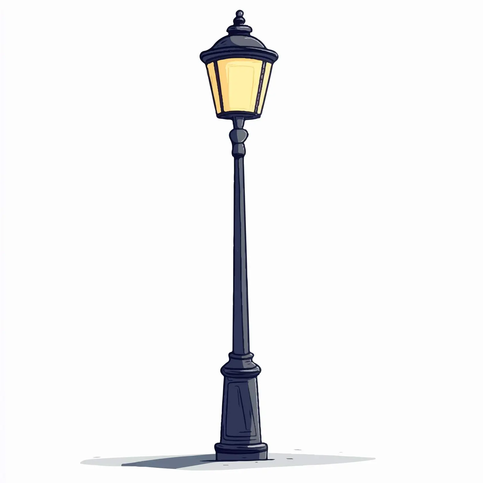 Vintage Cartoon Lamppost Vector Illustration — free download from Dotvec