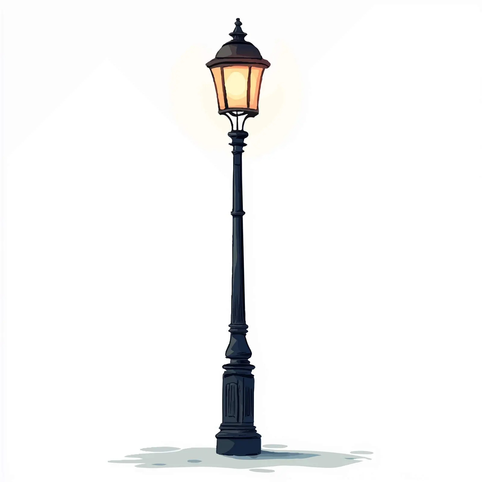 Vintage Cartoon Lamppost Vector Illustration — free download from Dotvec