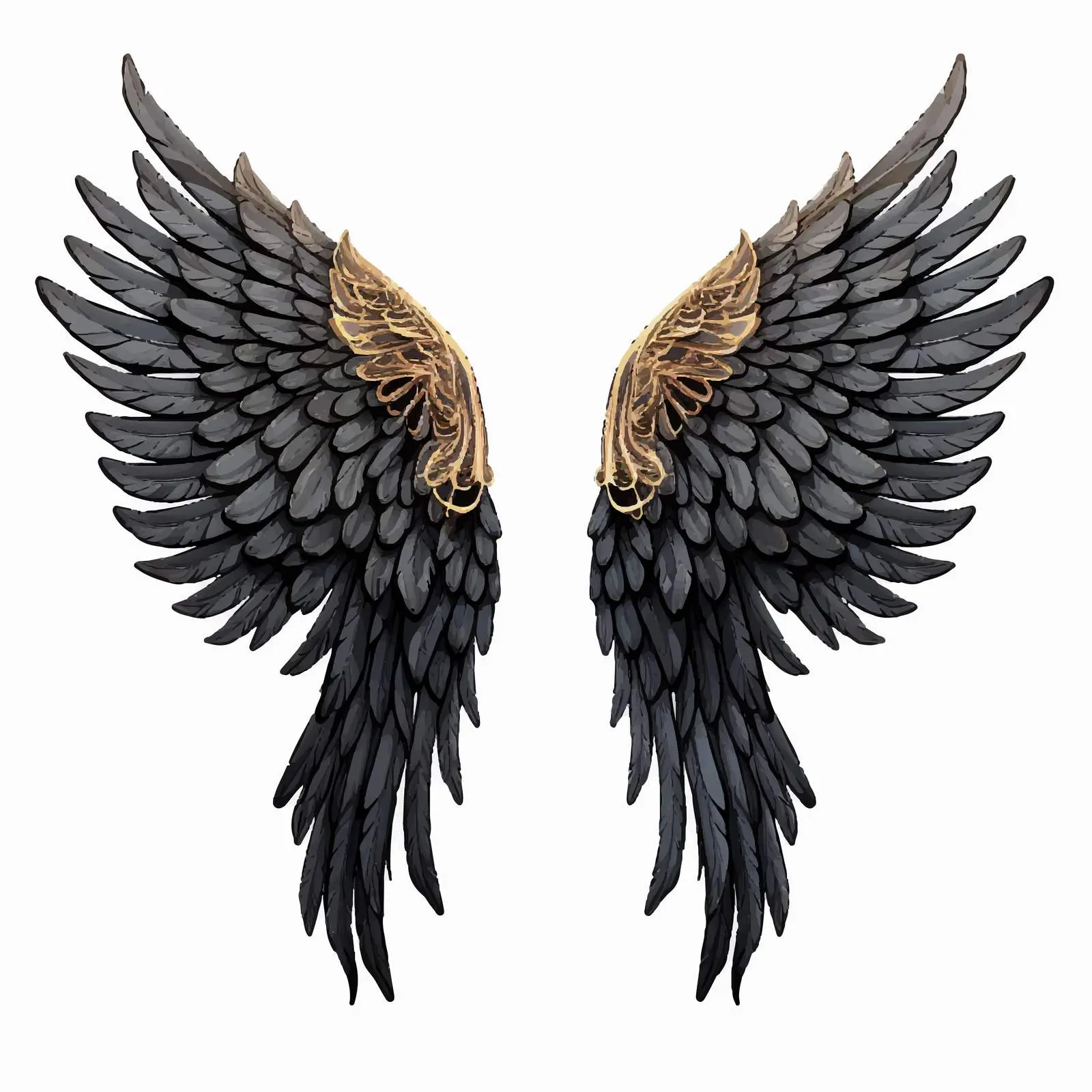 Vintage Wooden Fantasy Wings Kit Design — free download from Dotvec