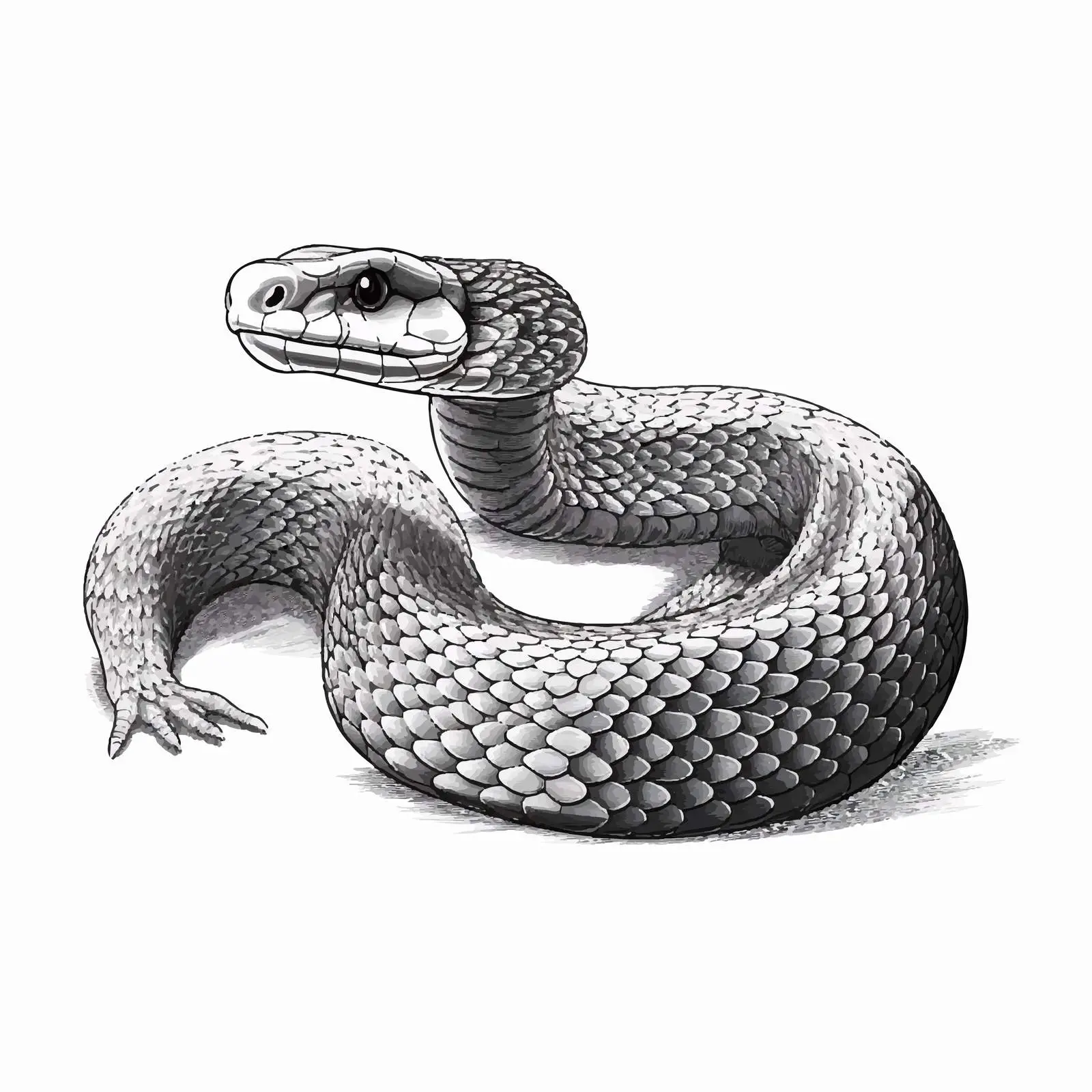 Vintage Snake Engraving Vector Illustration — free download from Dotvec