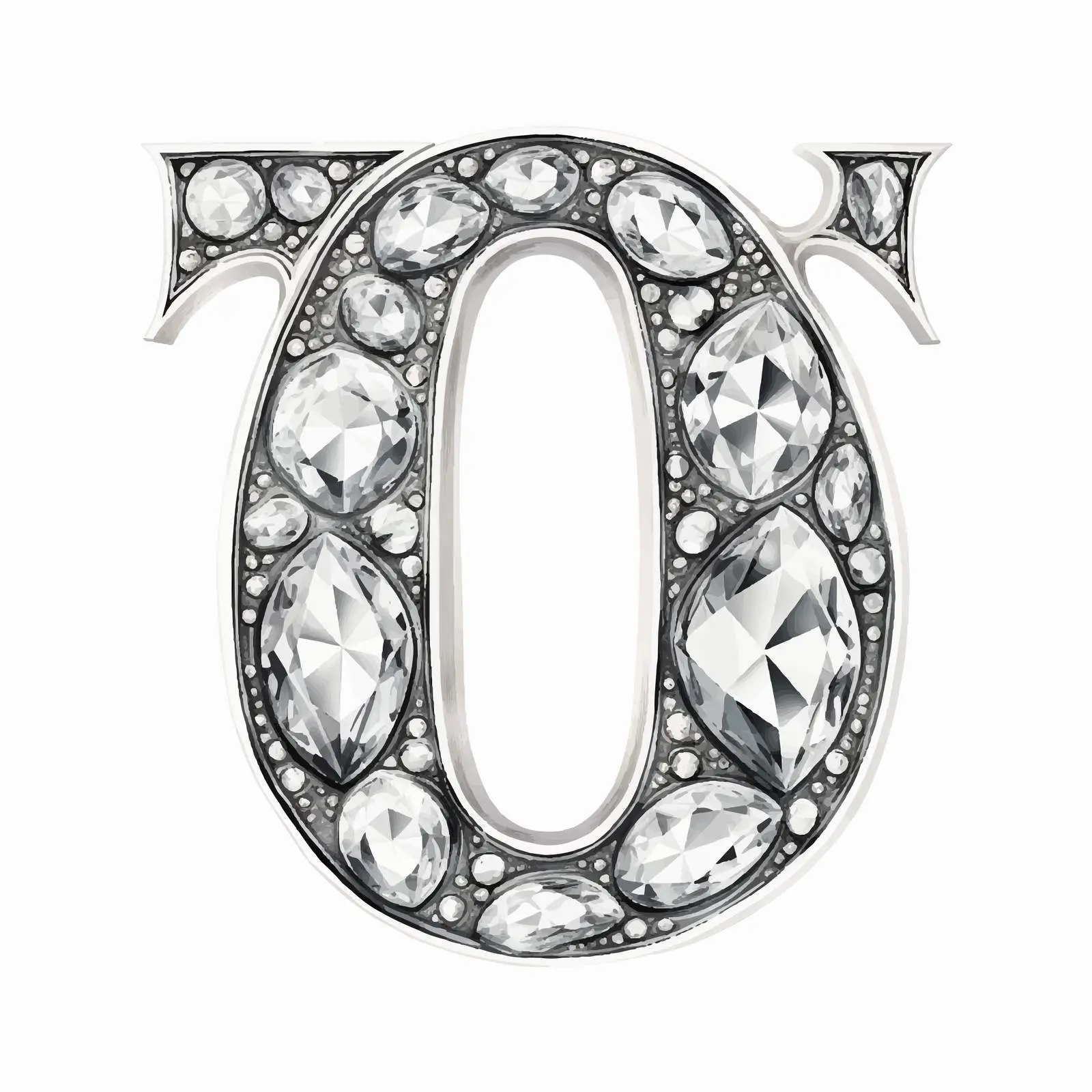Vintage Western Glitter Silver Latin Alphabet Vectors — free download from Dotvec