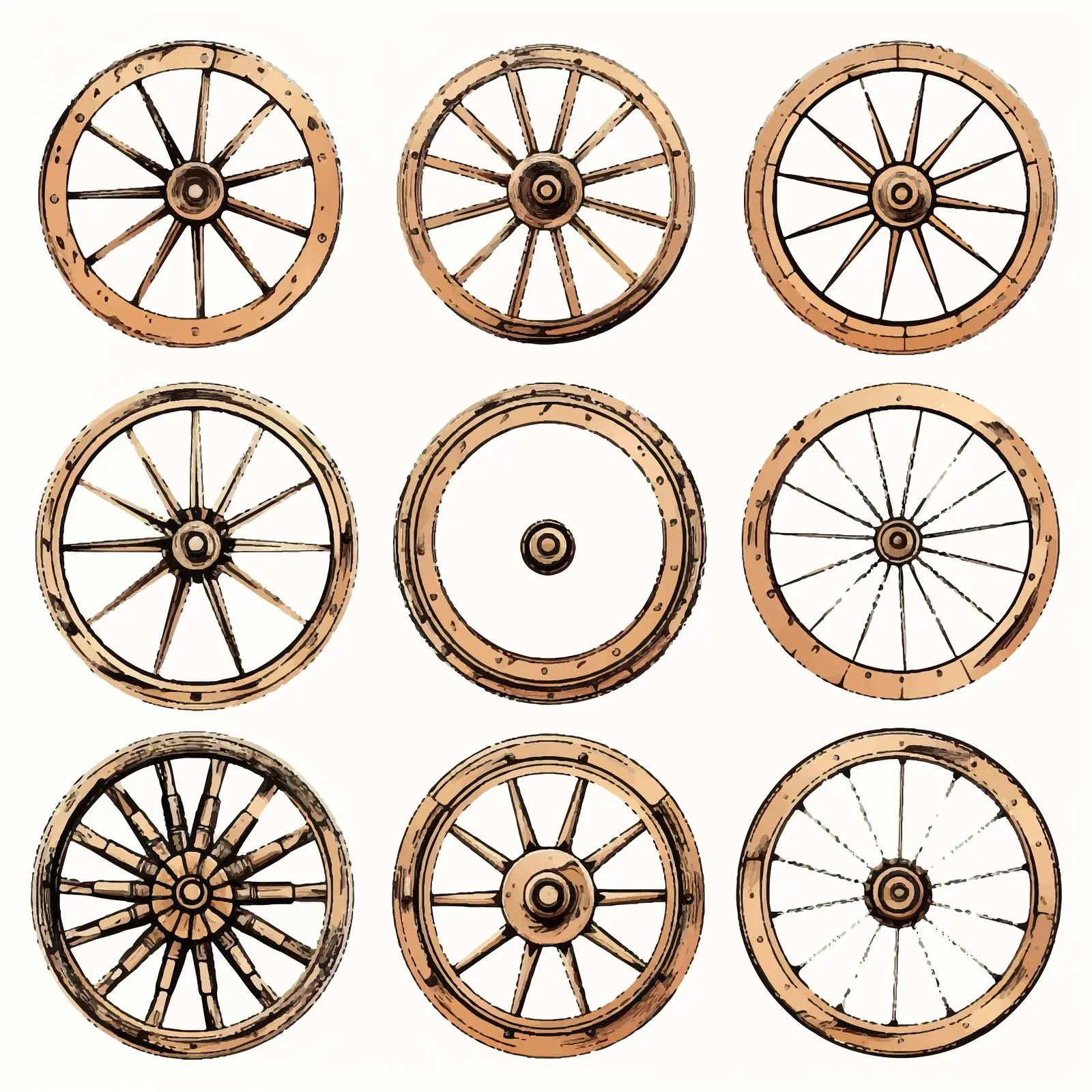 Vintage Mechanical Machine Wheels Vector Design — free download from Dotvec