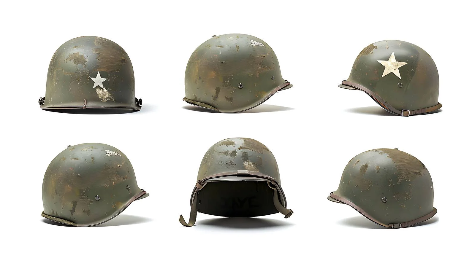 Authentic World War II US Army Helmet Display — free download from Dotvec