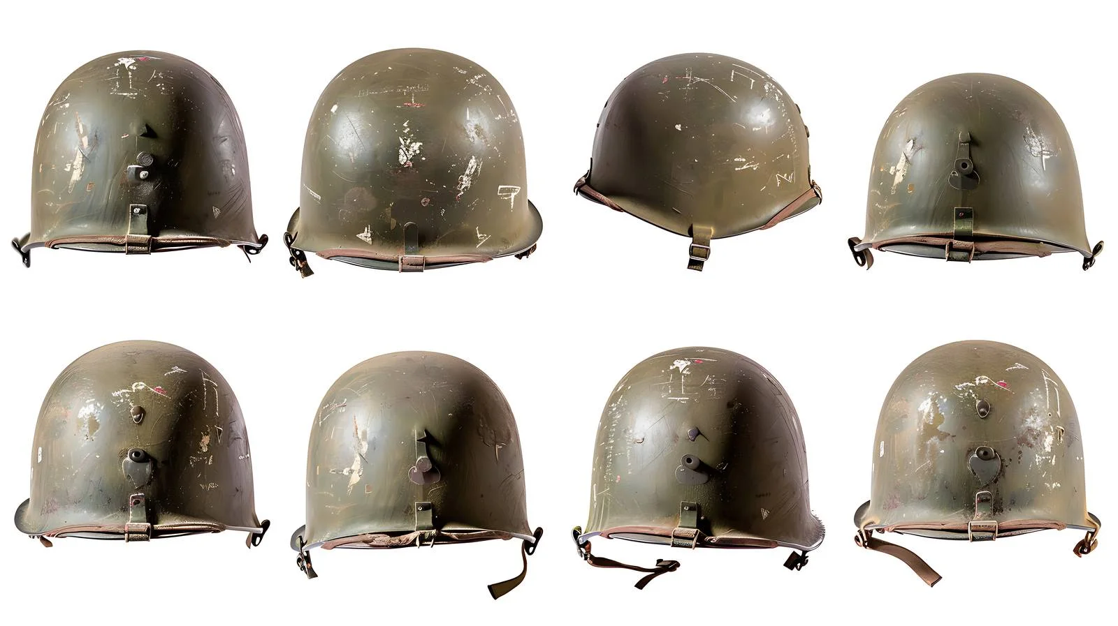 Authentic WWII US Army Helmets Displayed — free download from Dotvec