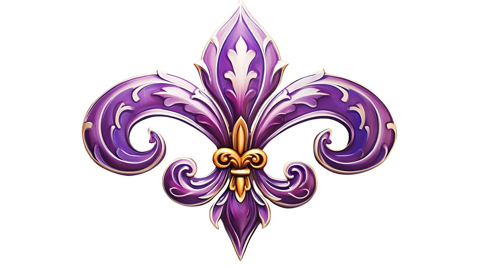 Violet Fleur-de-lis Flower Isolated Image — free download from Dotvec
