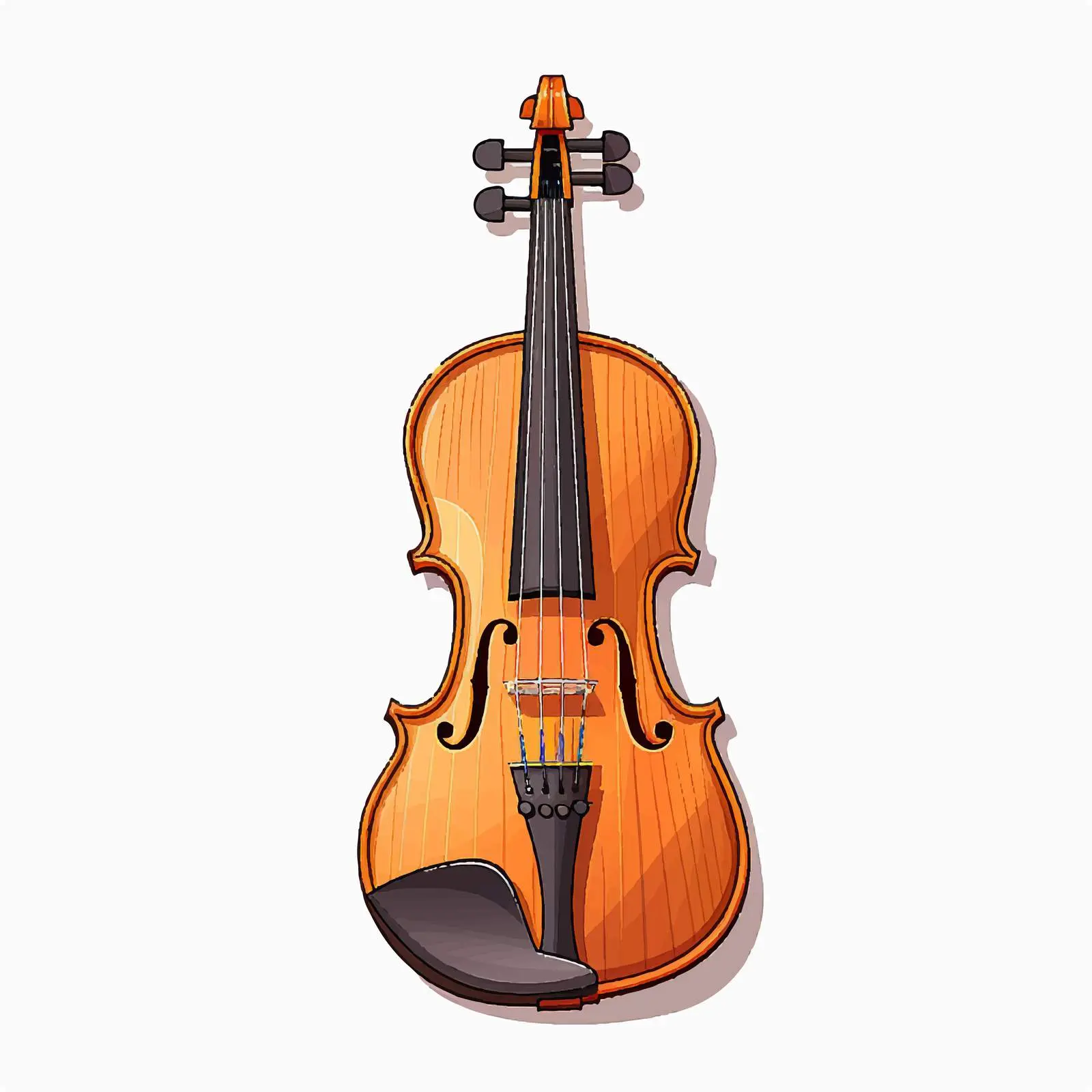 Violin Line Vector Illustration on White Background — free download from Dotvec
