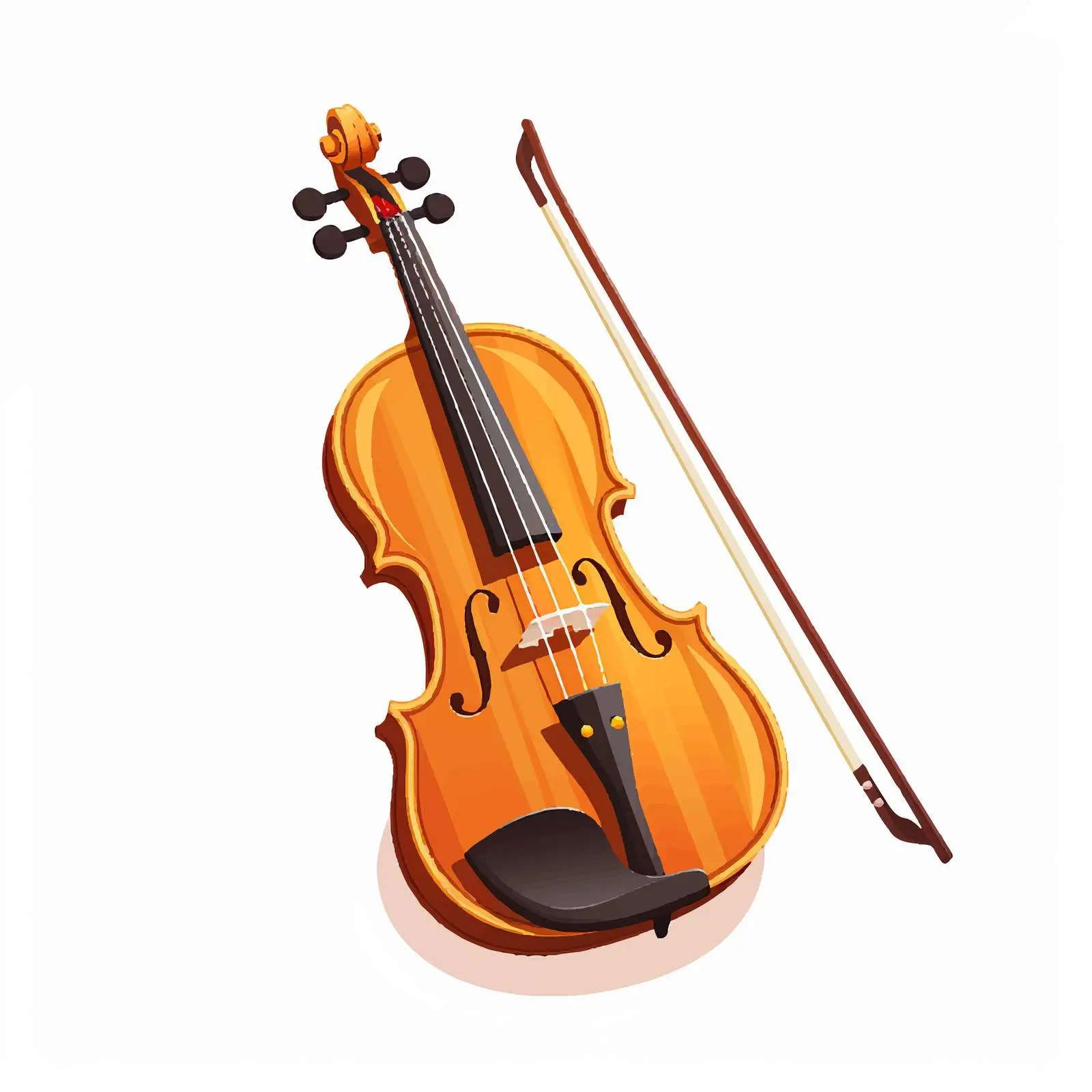 Cartoon Violin Vector Illustration — free download from Dotvec