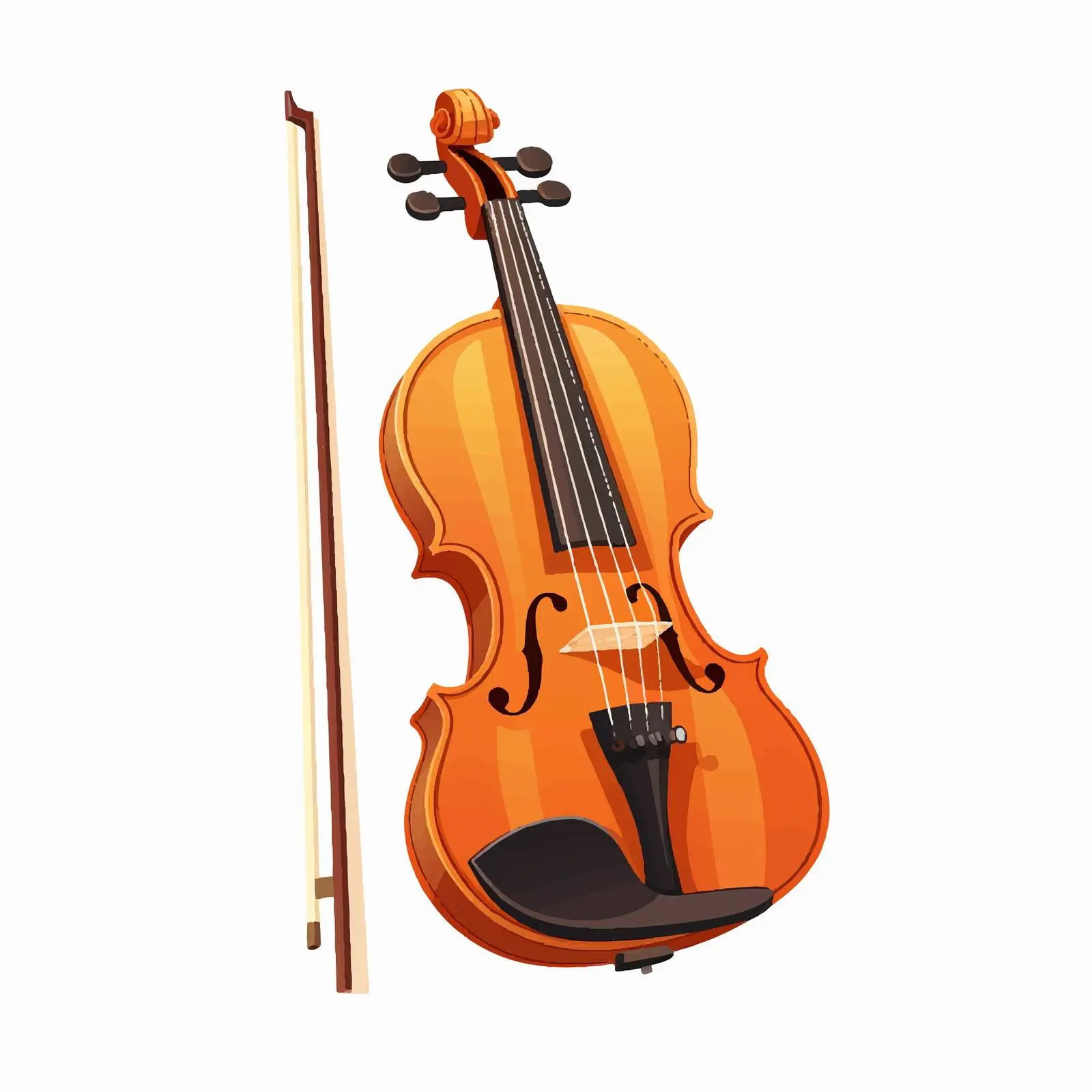Cartoon Violin Vector Illustration — free download from Dotvec