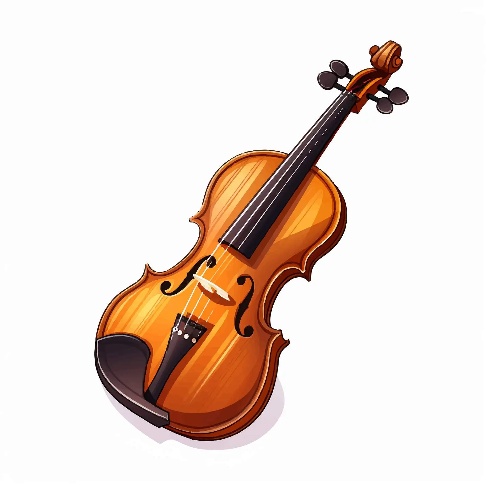 Cartoon Violin Vector Illustration — free download from Dotvec