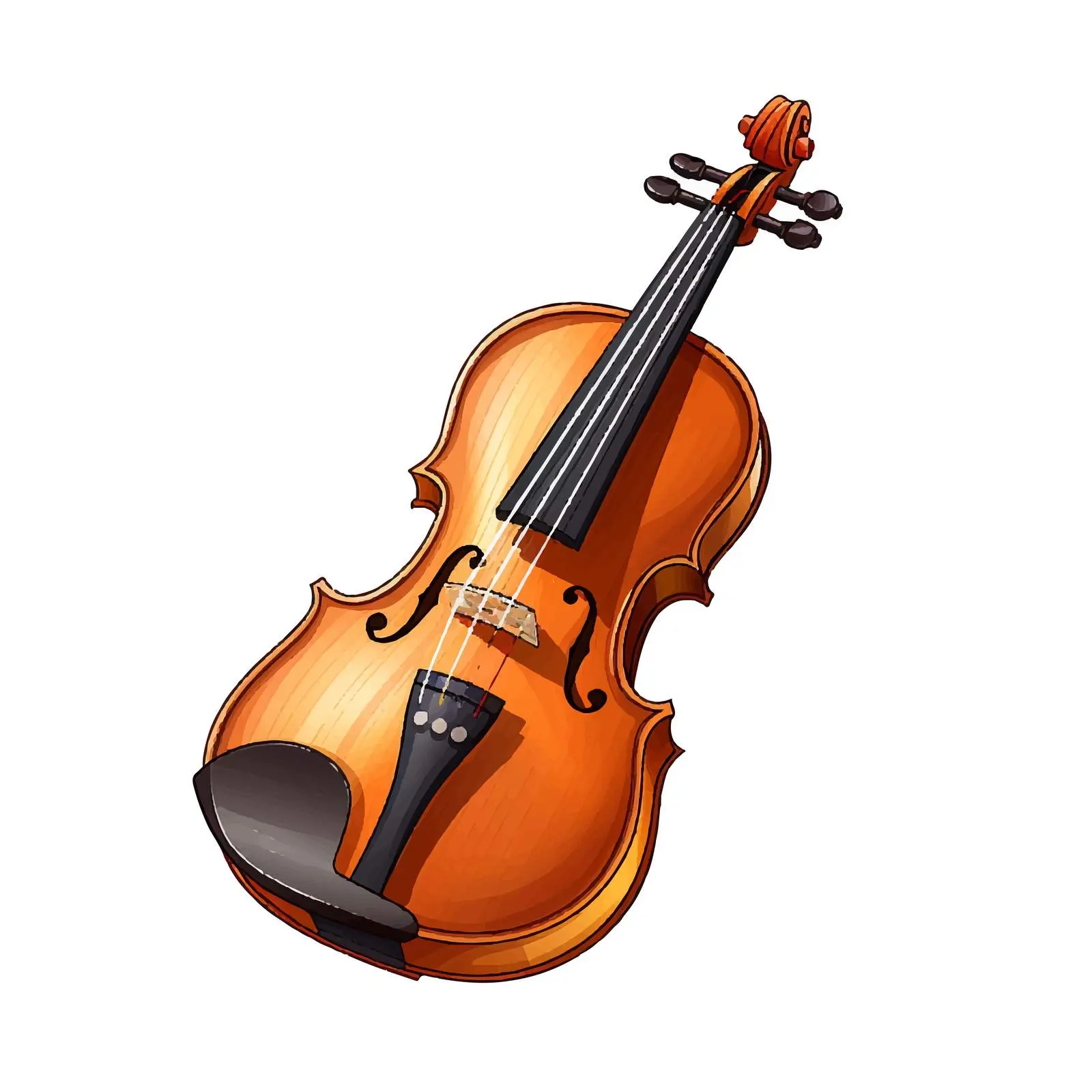 Isolated Violin Vector Illustration on White Background — free download from Dotvec