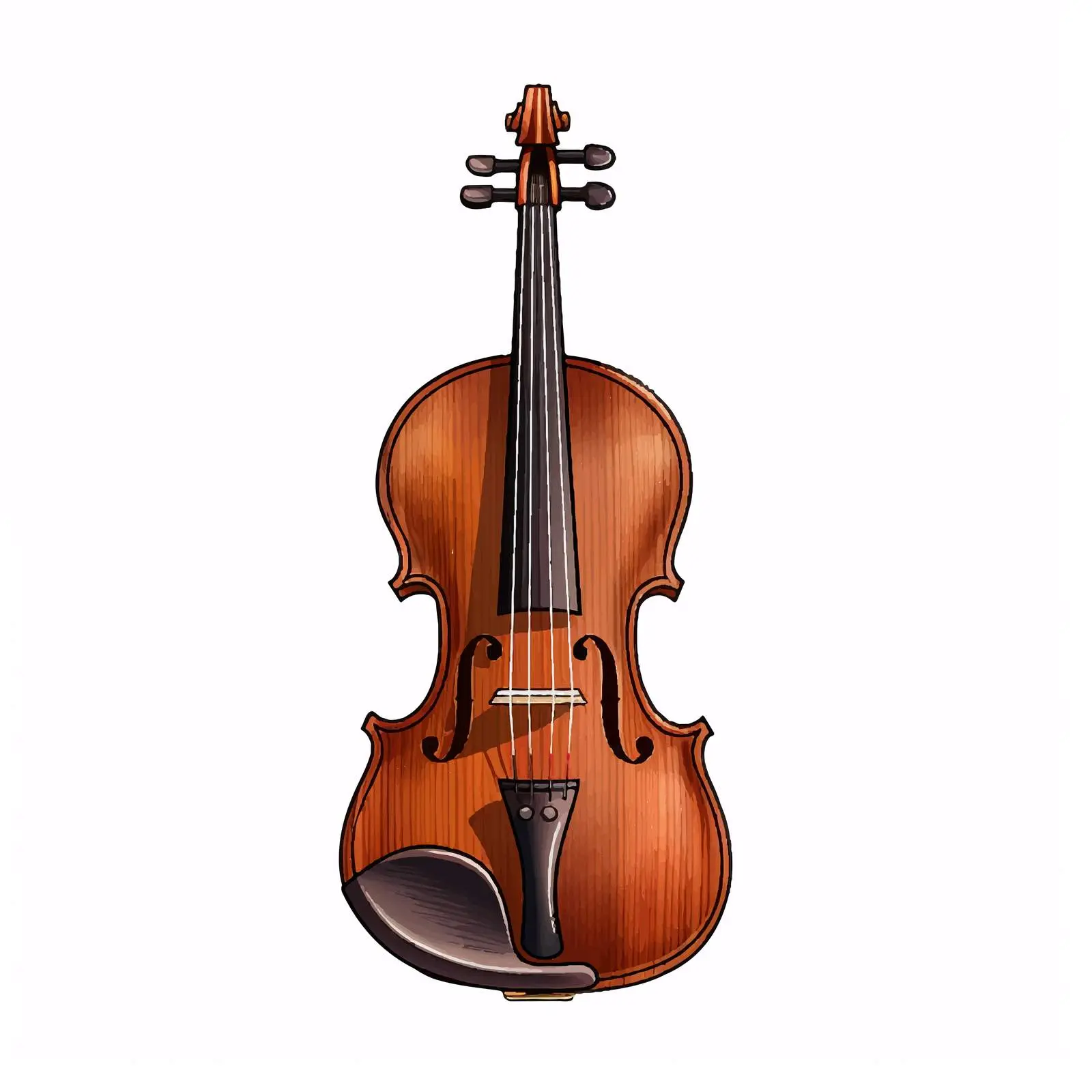 Violin Vector Illustration on White Background — free download from Dotvec
