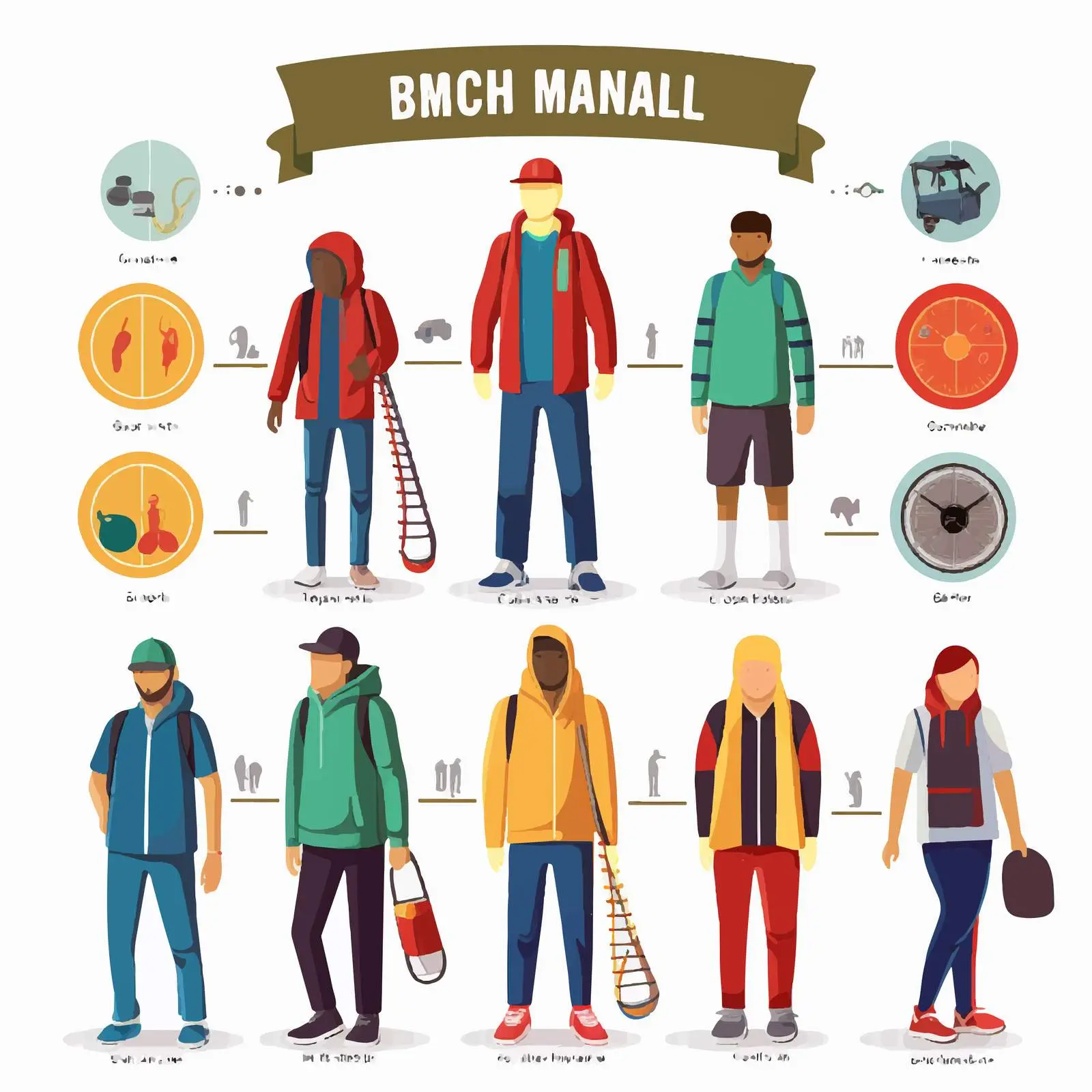 BMI Categories Illustrated in Cartoon Vector Art — free download from Dotvec