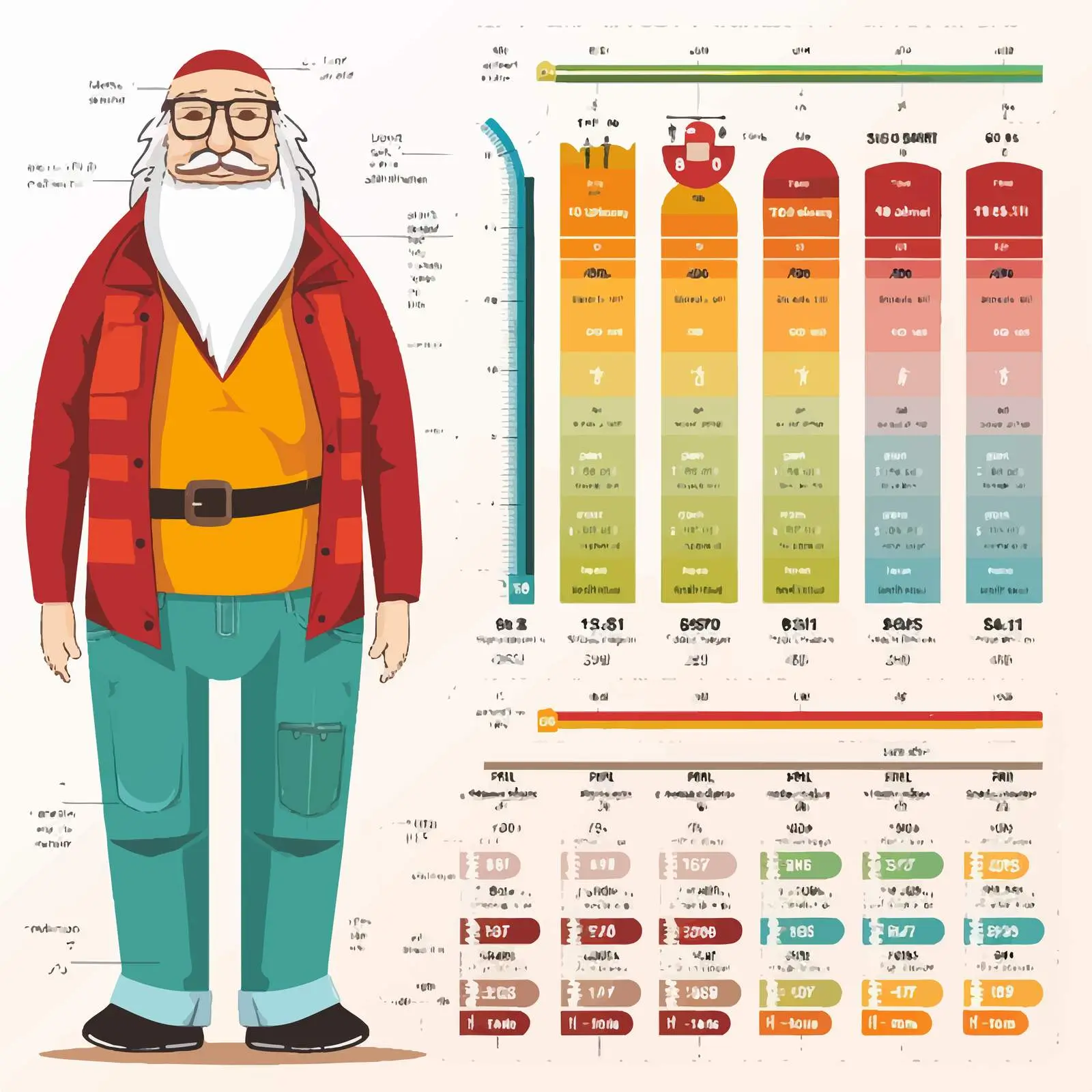 BMI Categories Visual Representation in Vector Format — free download from Dotvec