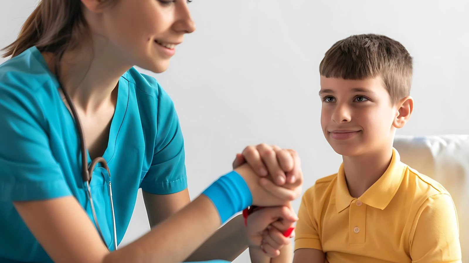 Physio applying Kinesio Tape for visually impaired — free download from Dotvec