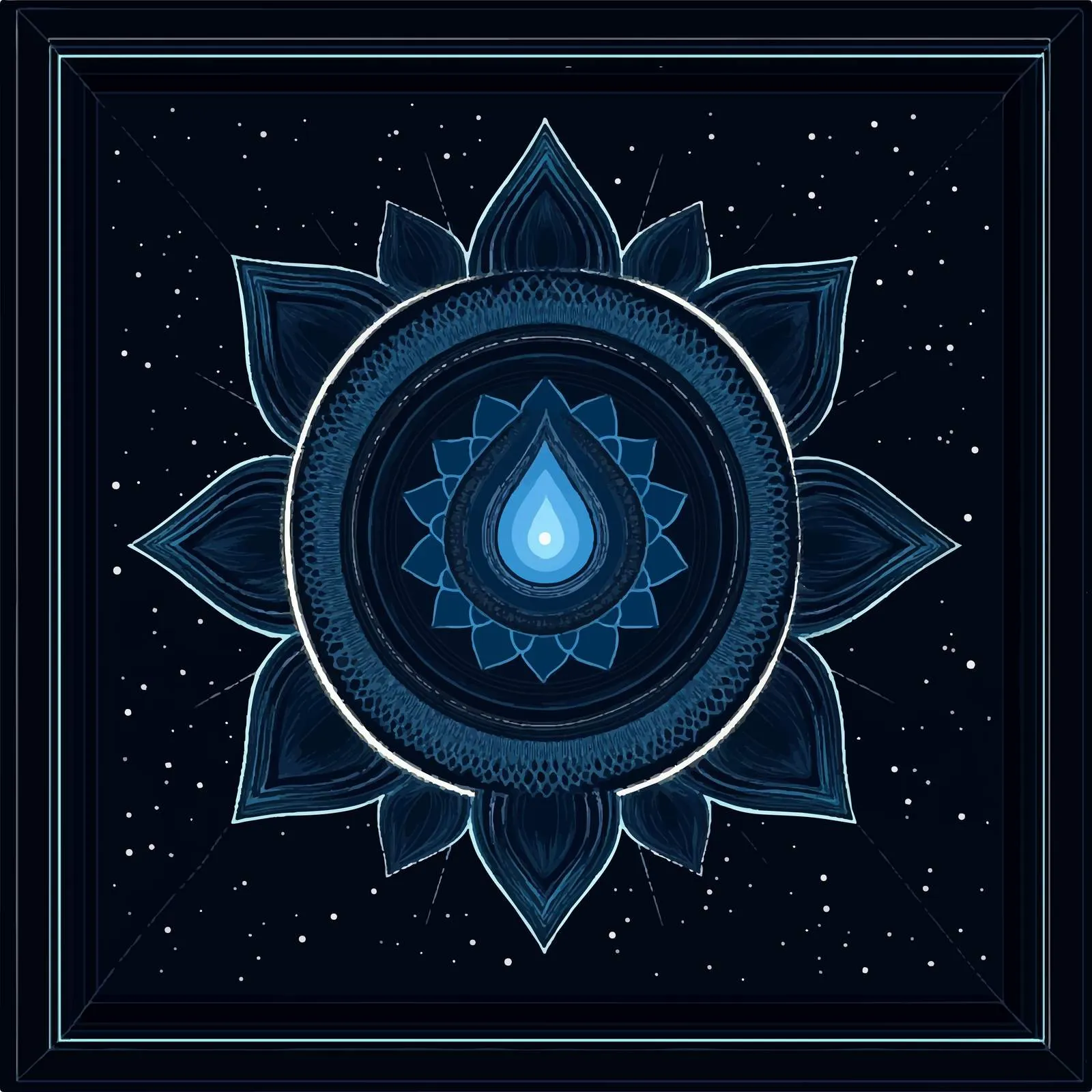 Visuddha Throat Chakra Esoteric Vector Illustration — free download from Dotvec