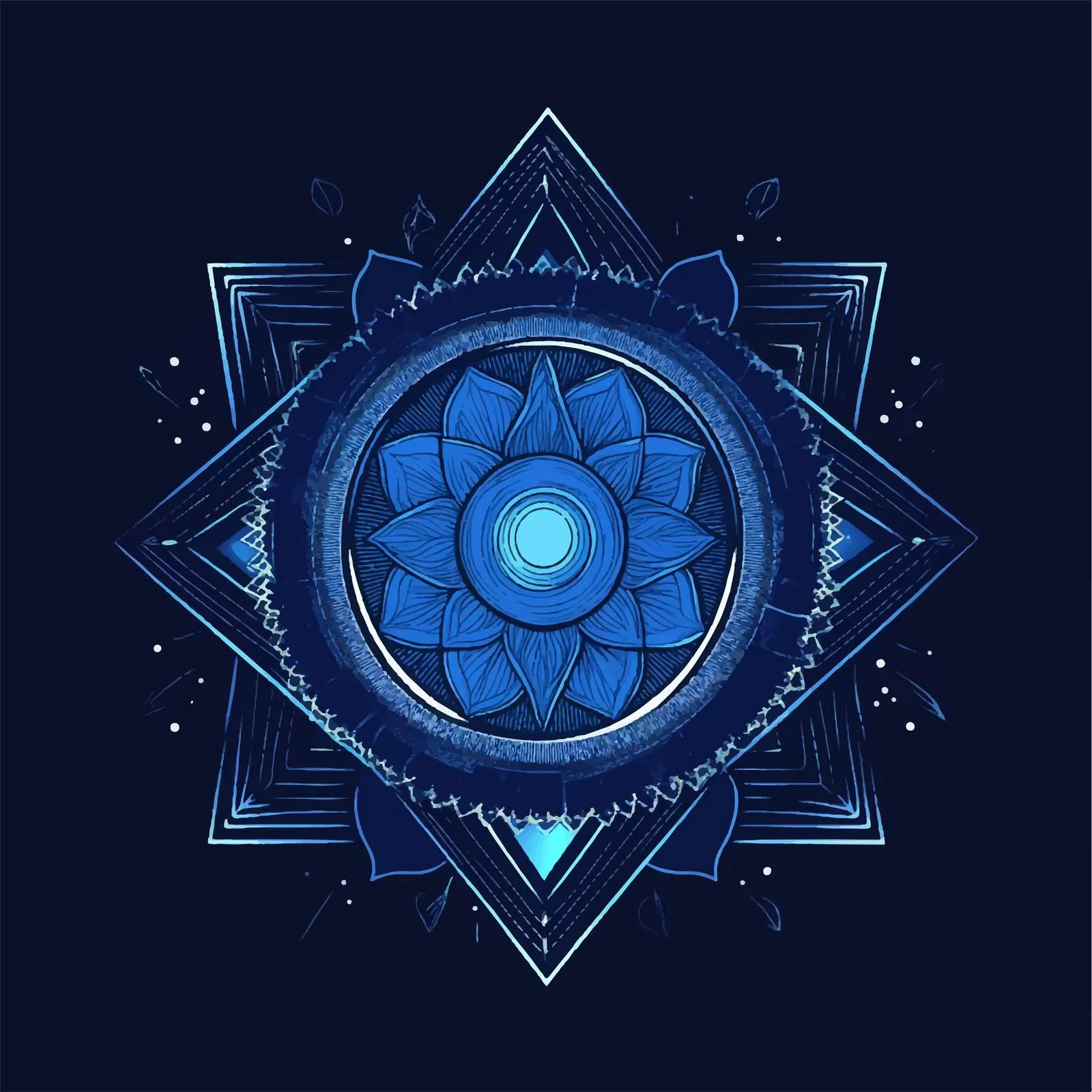 Visuddha Throat Chakra Flat Vector Illustration — free download from Dotvec