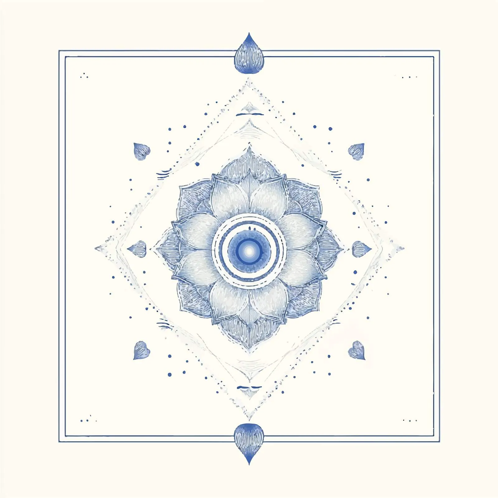 Visuddha Throat Chakra Symbol Flat Vector Illustration – free throat image from Dotvec