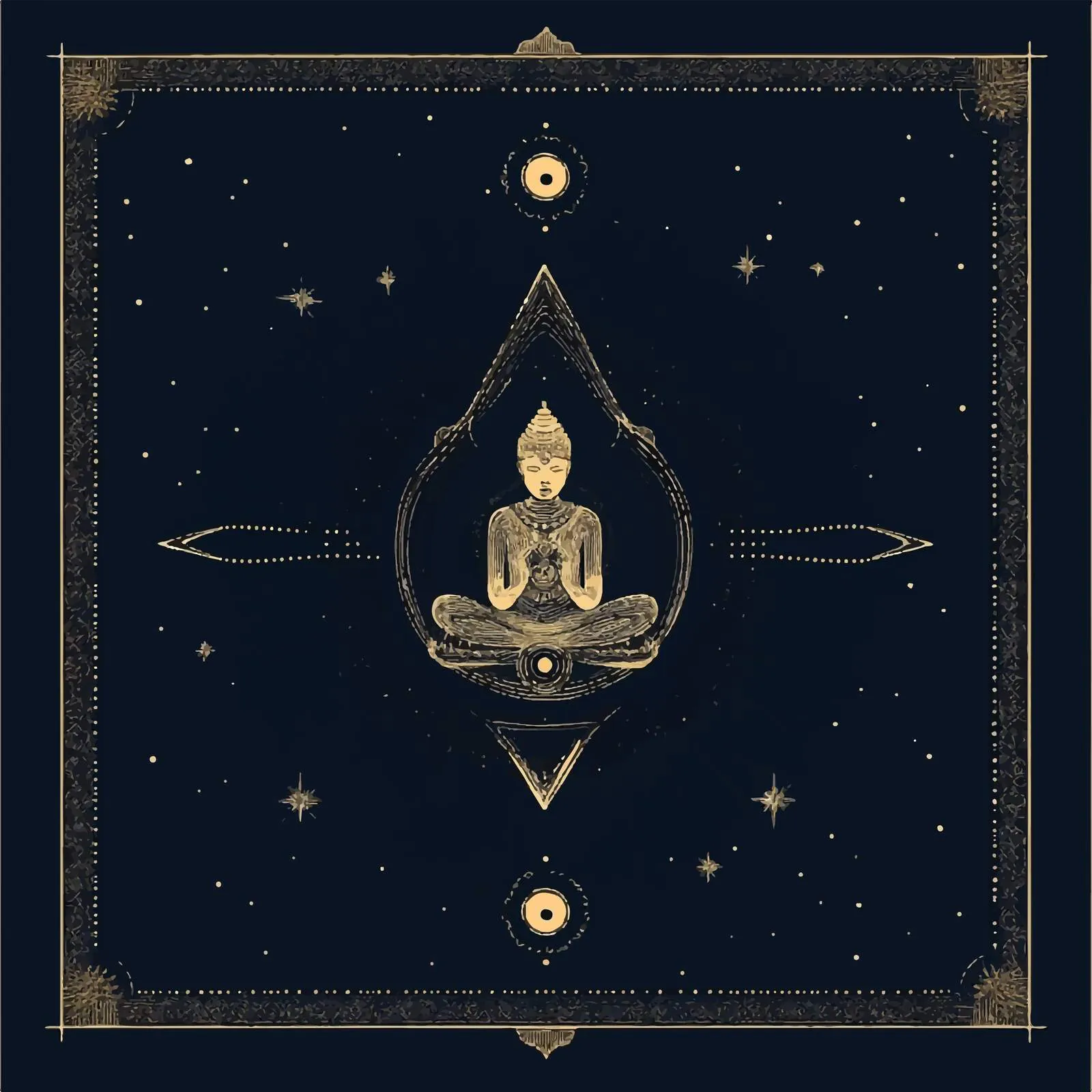 Visuddha Throat Chakra Tantrism Vector Illustration — free download from Dotvec