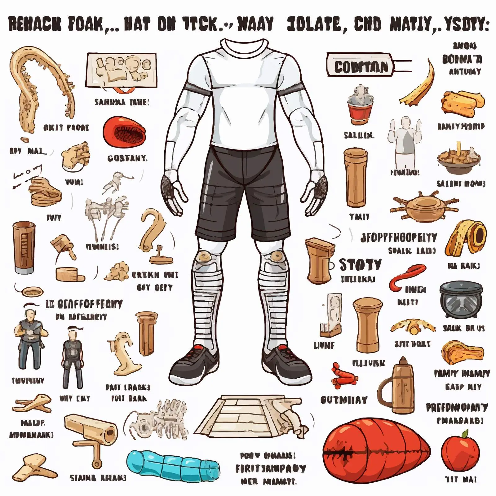 Parts of the Body Vocabulary Worksheet — free download from Dotvec