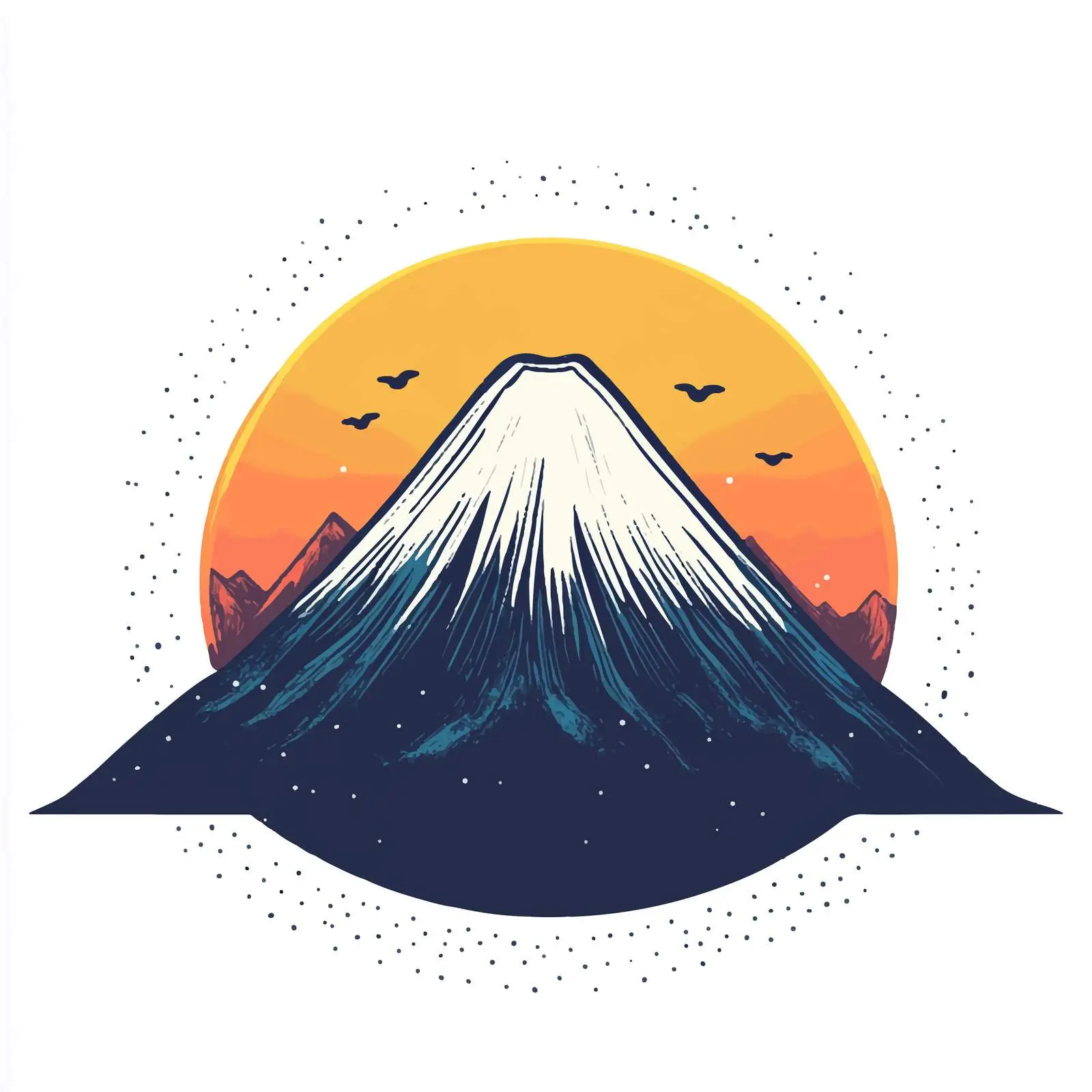 Hand-Drawn Cartoon Volcano Vector Illustration — free download from Dotvec