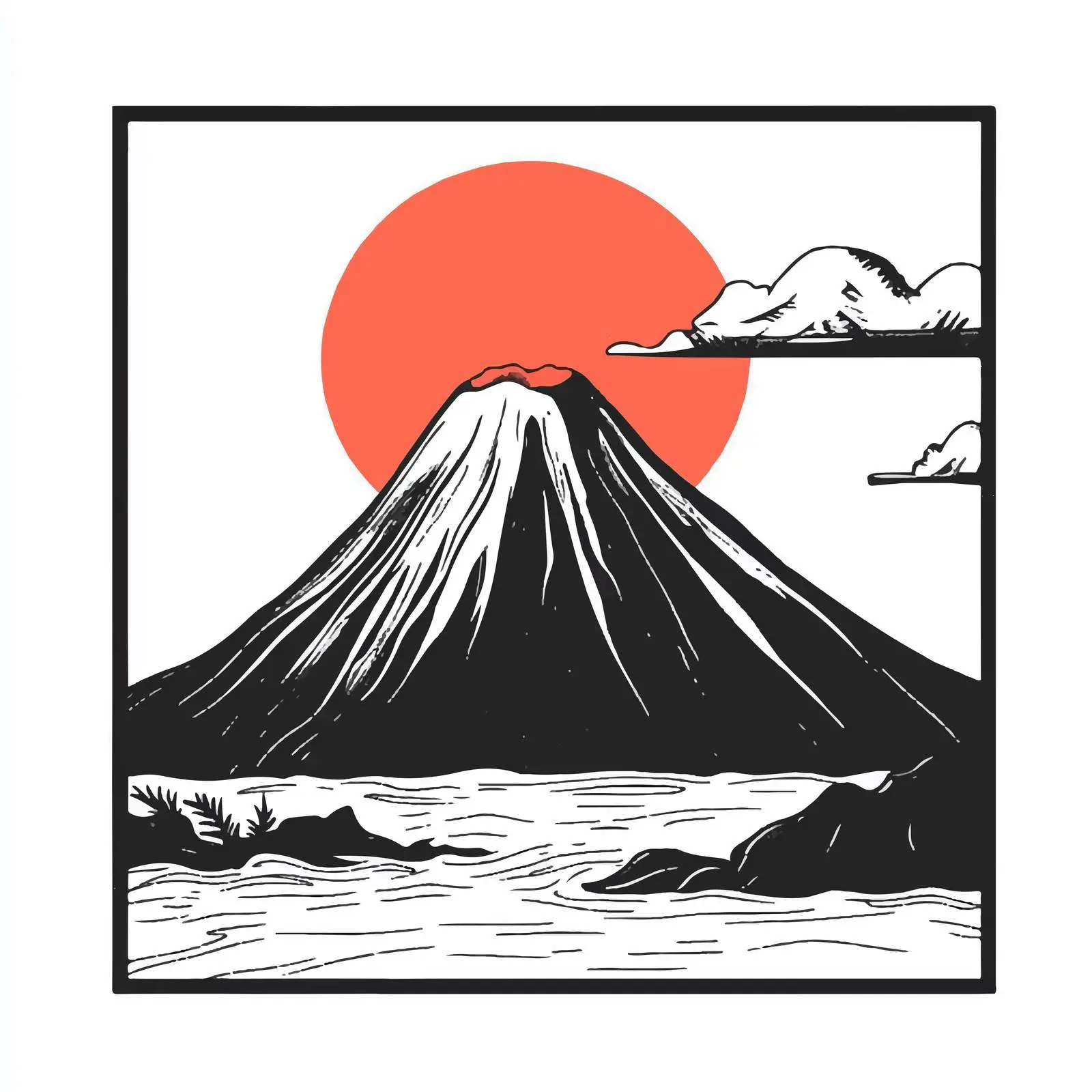 Hand-Drawn Cartoon Volcano Vector Illustration — free download from Dotvec