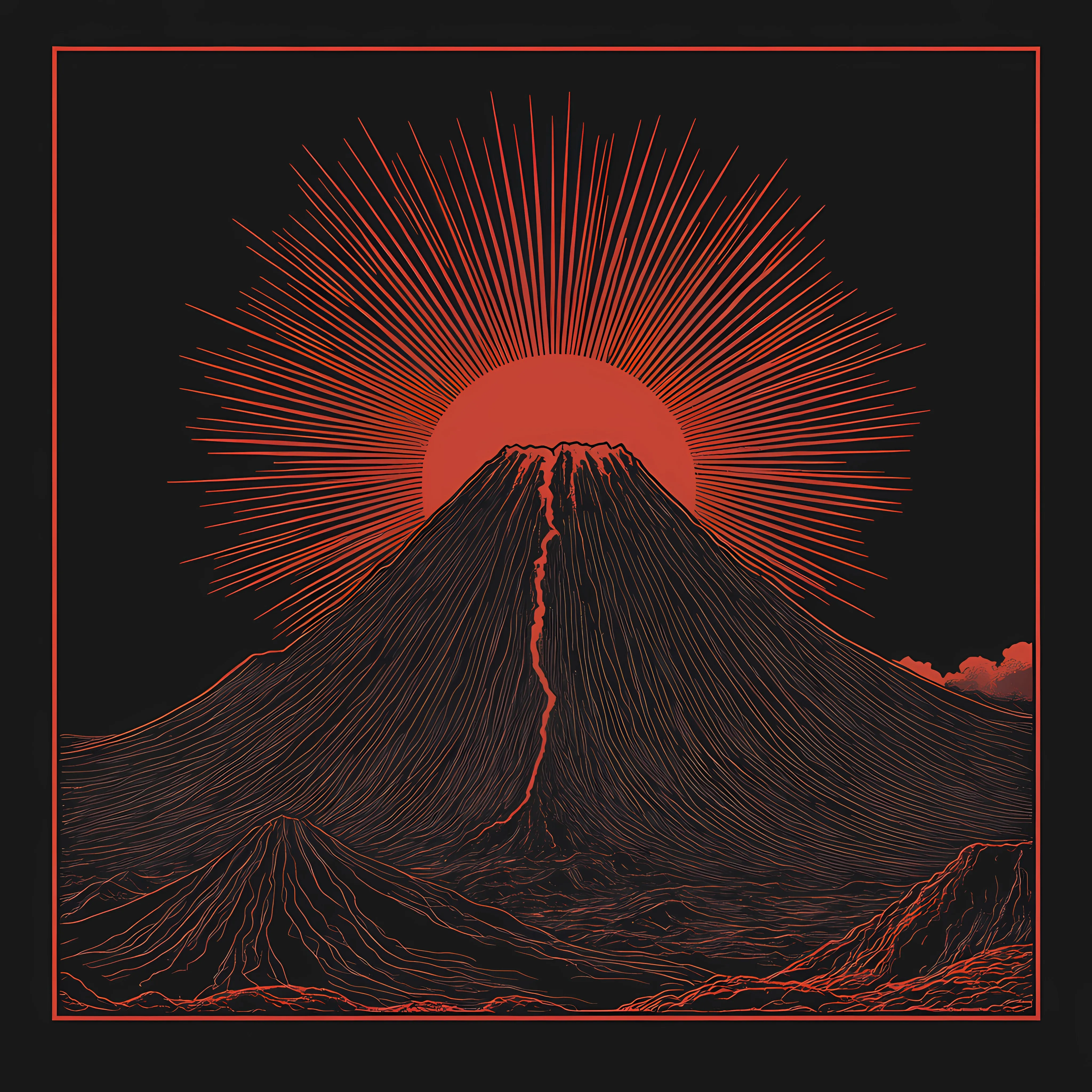 Volcano Eruption with Lava Vector Illustration — free download from Dotvec
