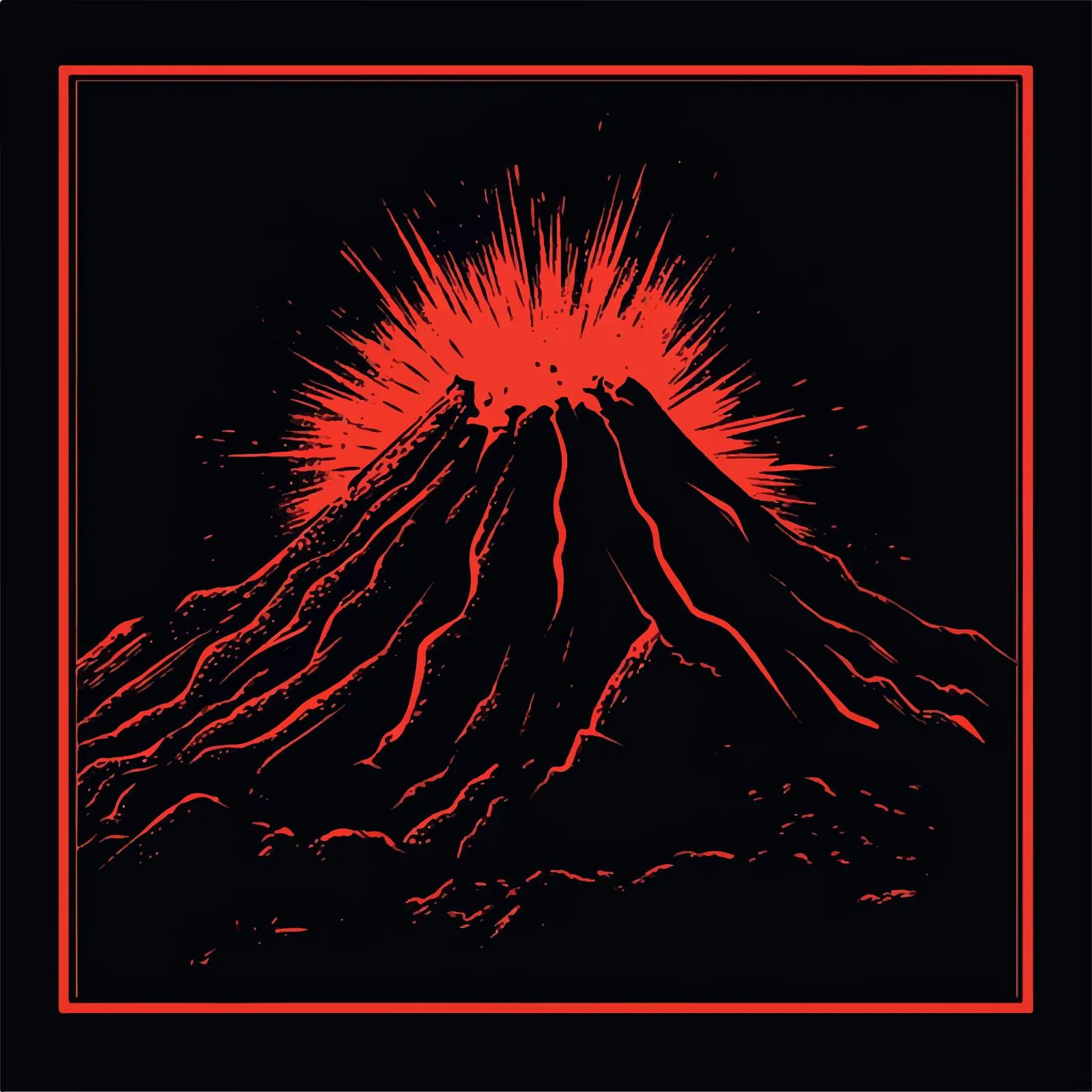 Volcano Eruption with Lava Vector Illustration — free download from Dotvec
