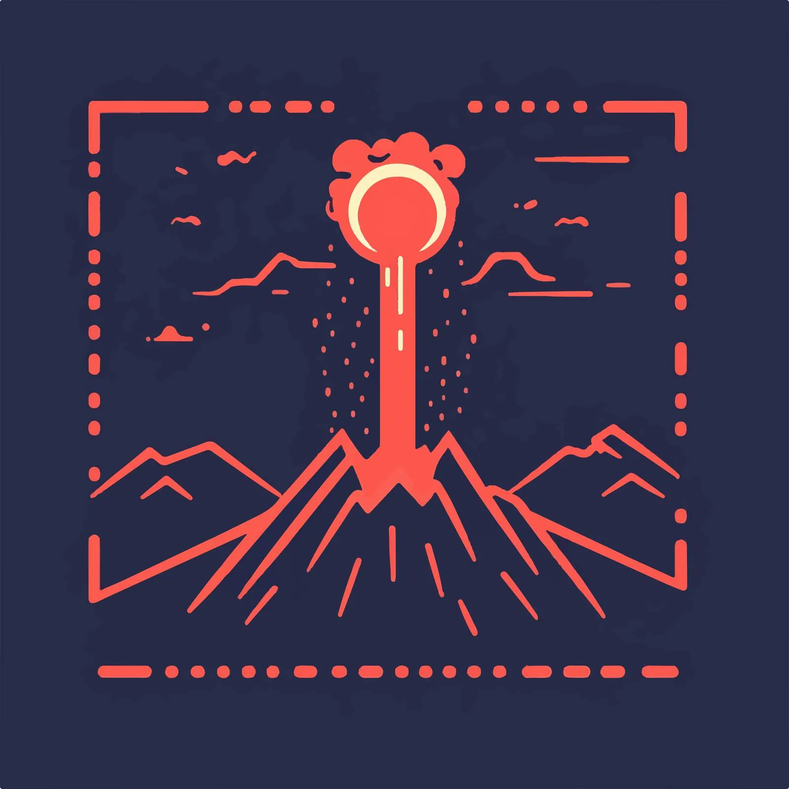 Lava Eruption Vector Illustration Icon — free download from Dotvec