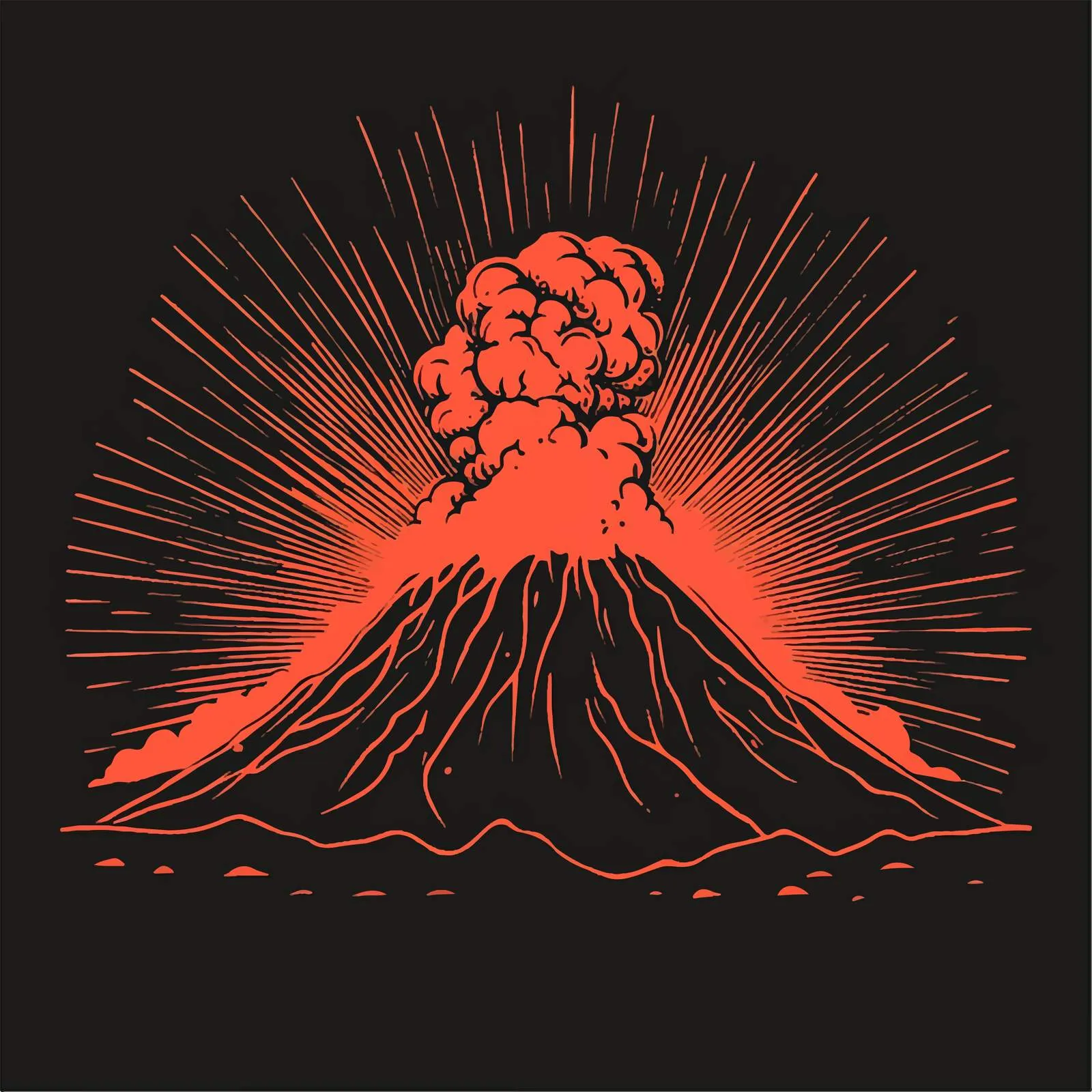 Volcano Eruption Lava Vector Illustration — free download from Dotvec