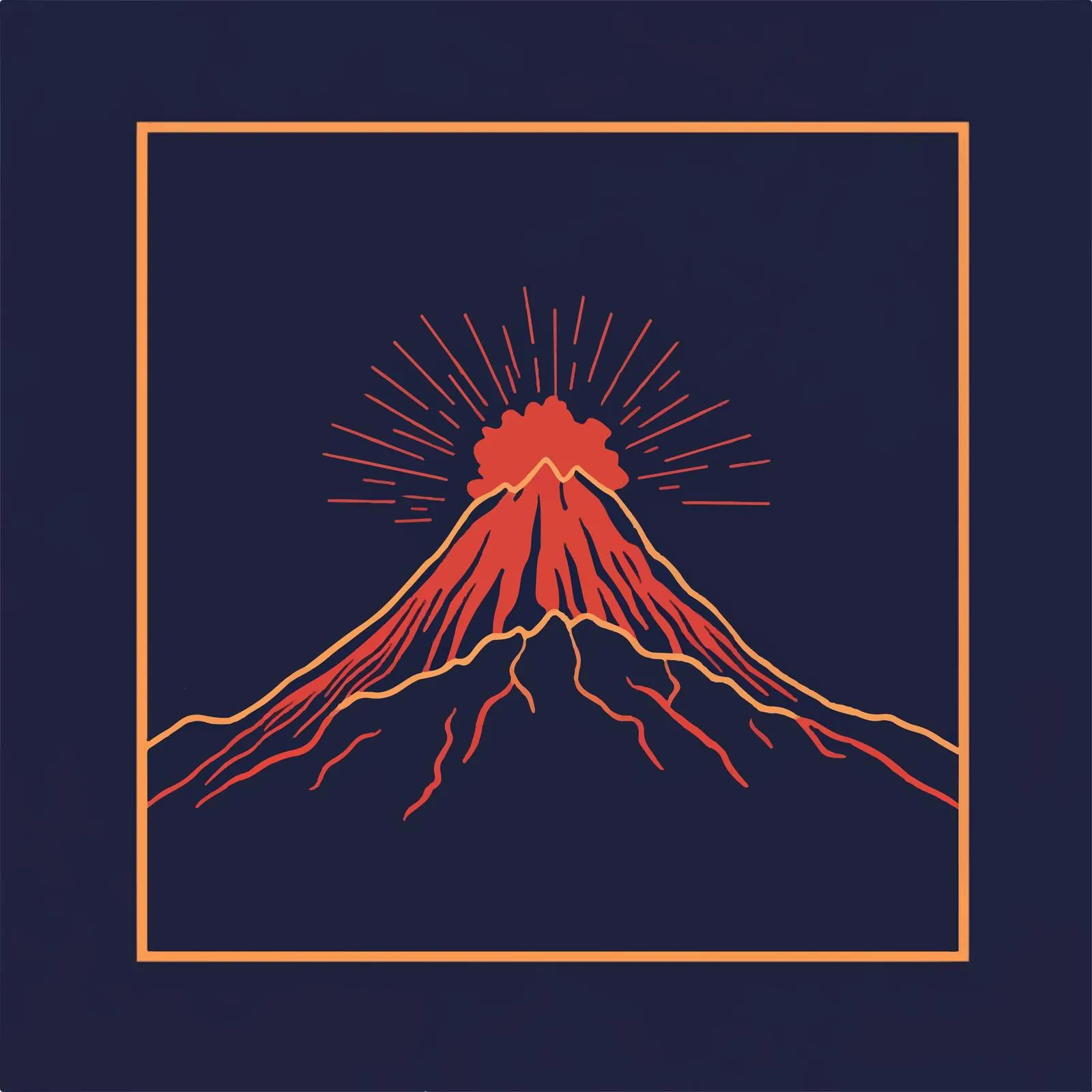 Volcano Eruption with Lava Vector Illustration — free download from Dotvec