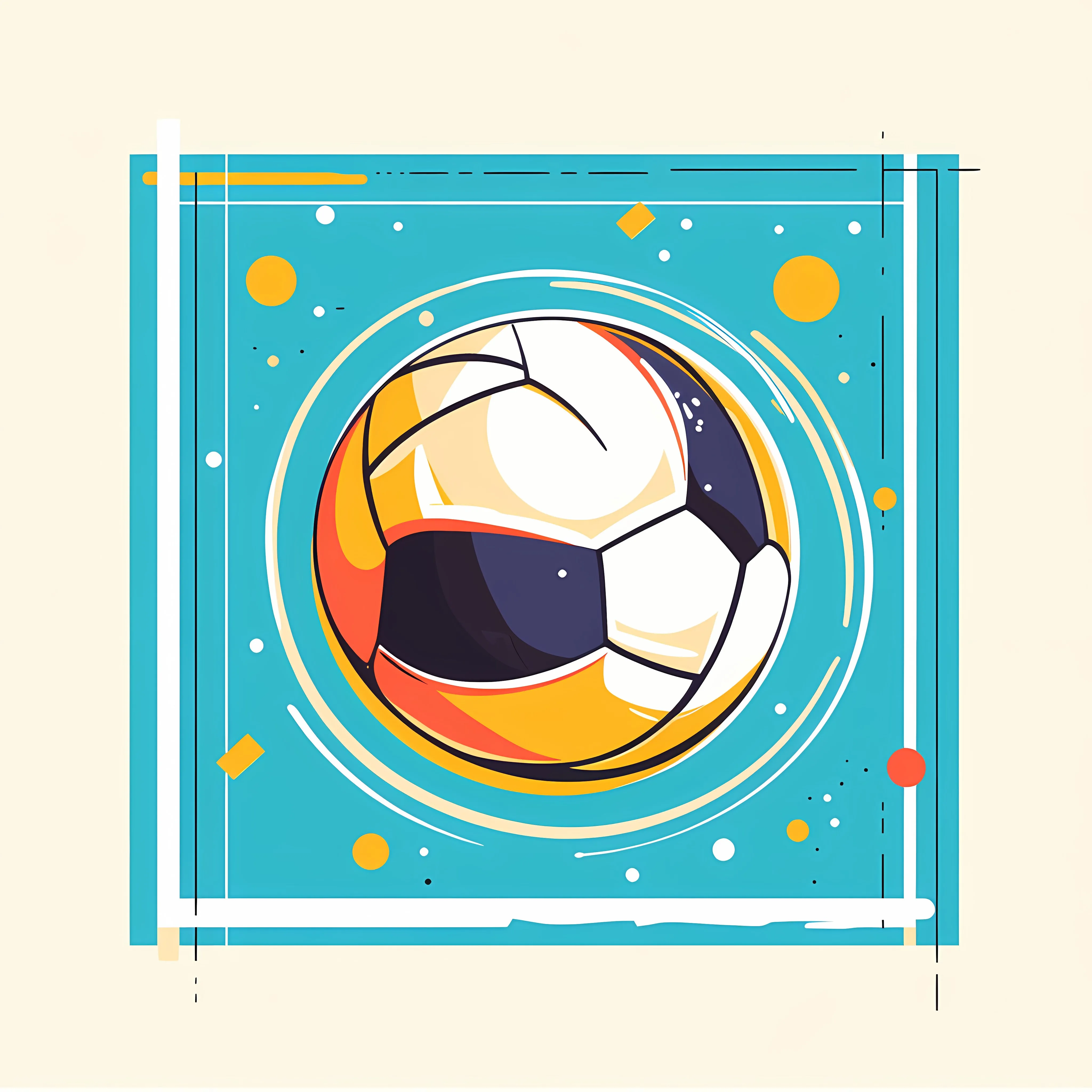 Flat Vector Illustration of Volleyball Equipment – free sports icons image from Dotvec